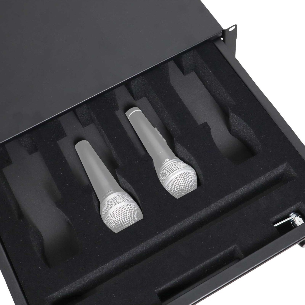 ProX T-2RD-18-WMF 2U Rack Space Drawer with Foam Fits (4) Microphones idjnow