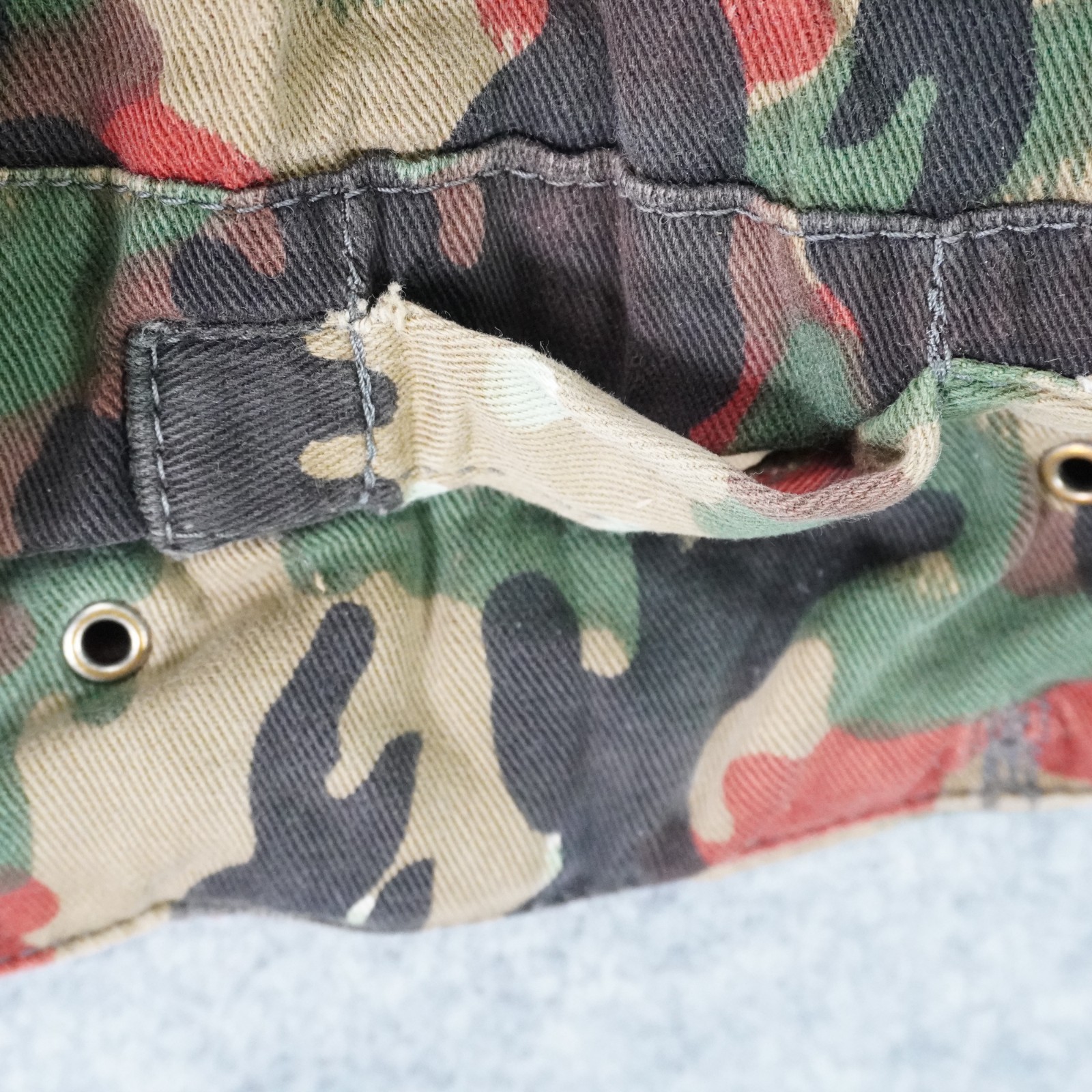 Swiss Army M70 Alpenflage Combat Pack Backpack Coat Jacket Attachment Distressed