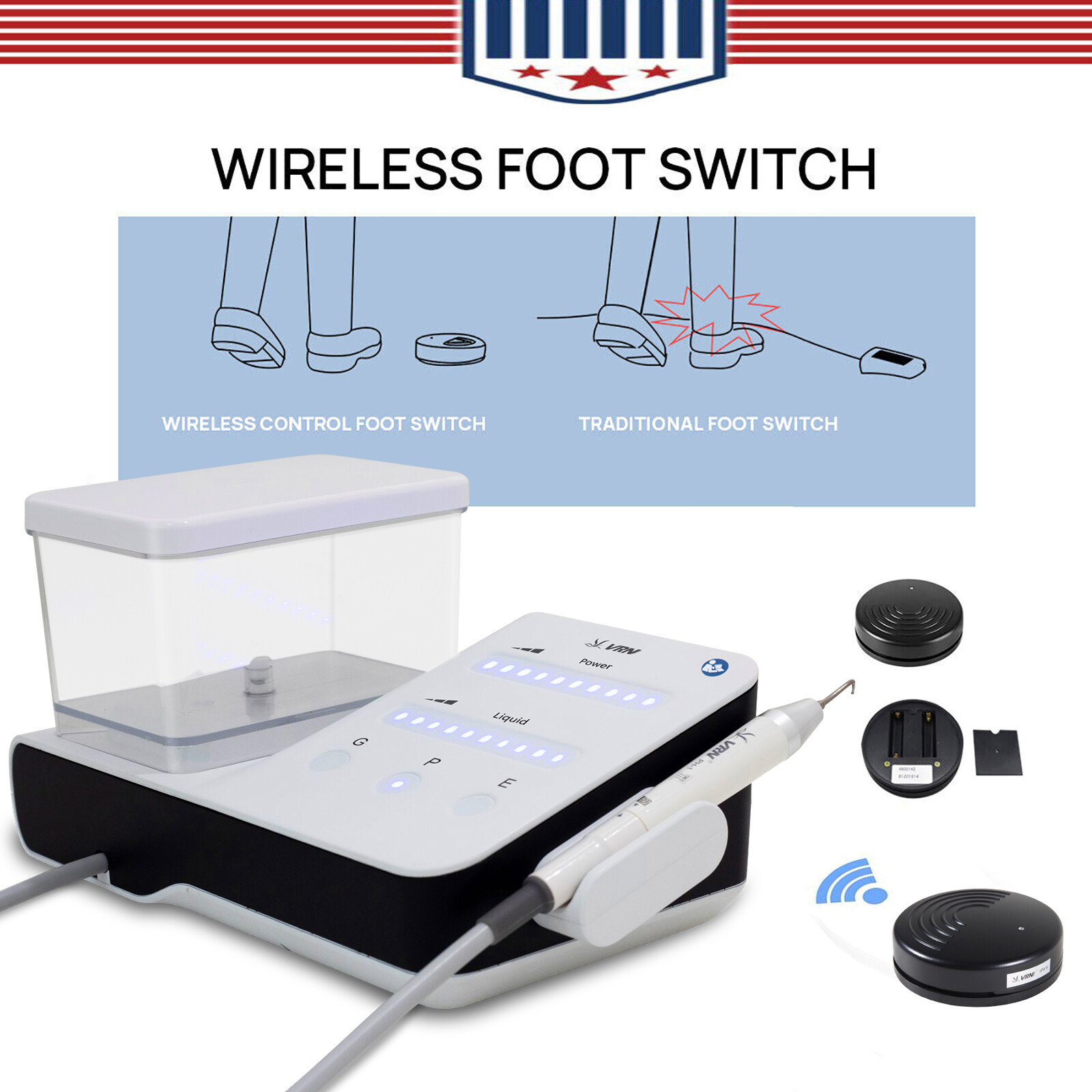 LED Dental Ultrasonic Piezo Scaler Handpiece Bottle Fit EMS Cavitron Woodpecker