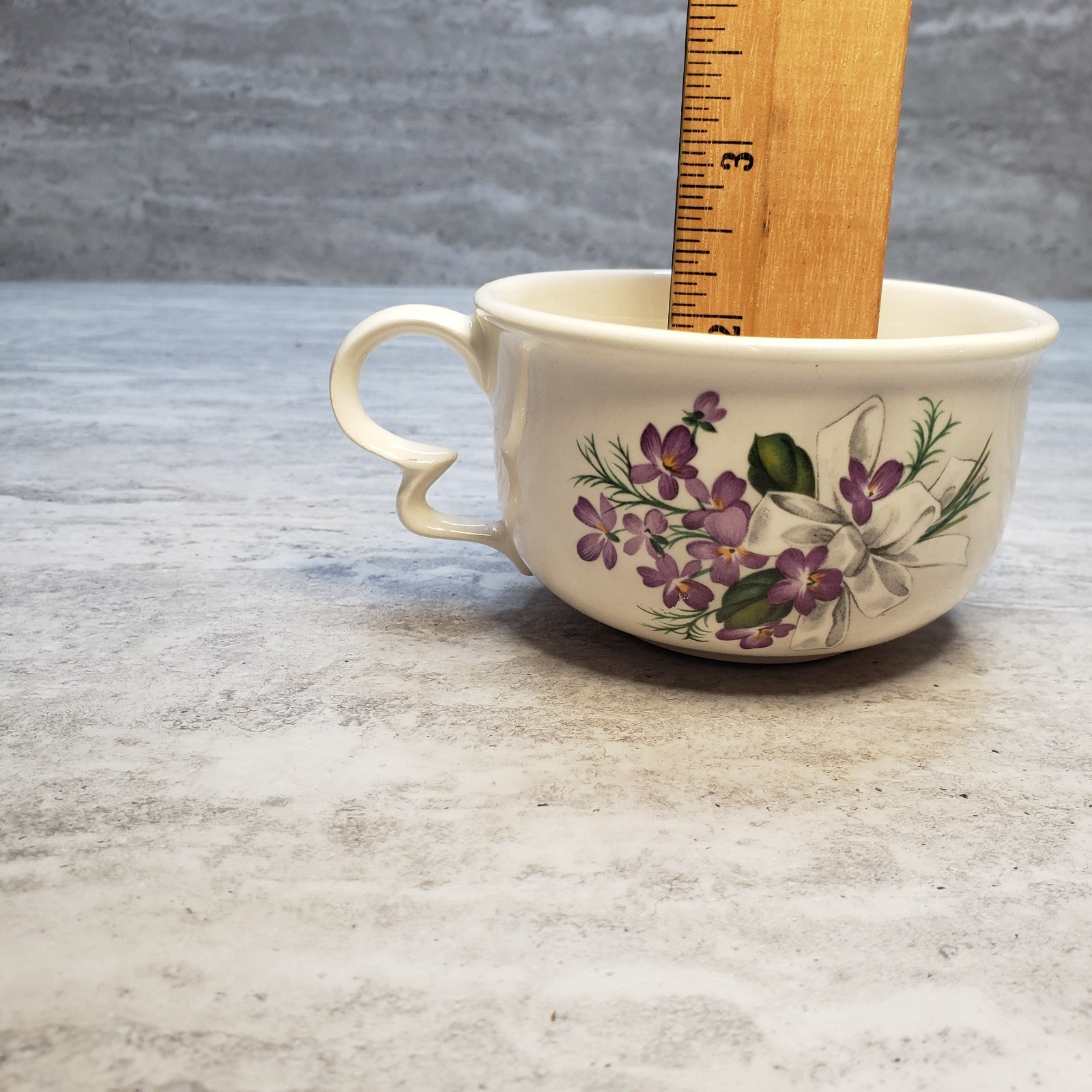 Floral Teacup and Teapot Set with Unique Handle