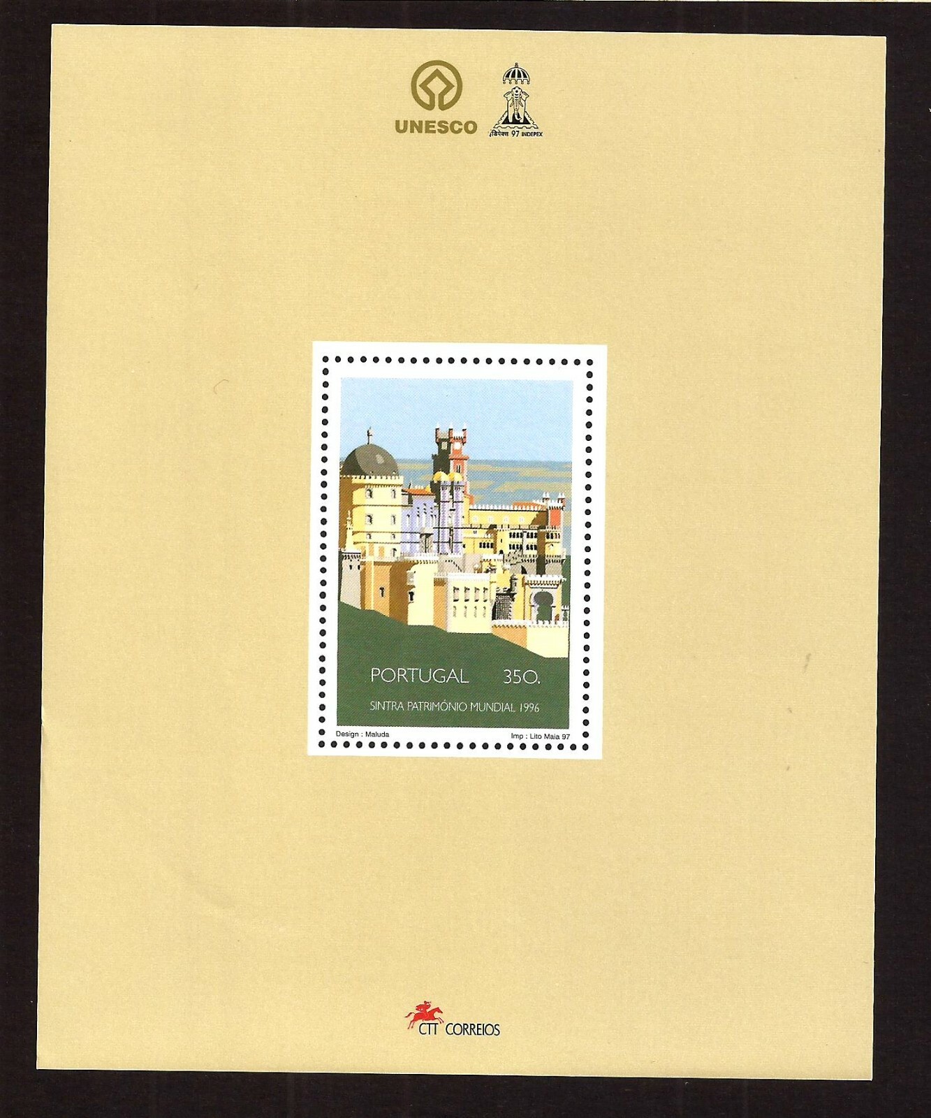 [190] Portugal 1997, Block MNH** Sintra Palace. World Heritage