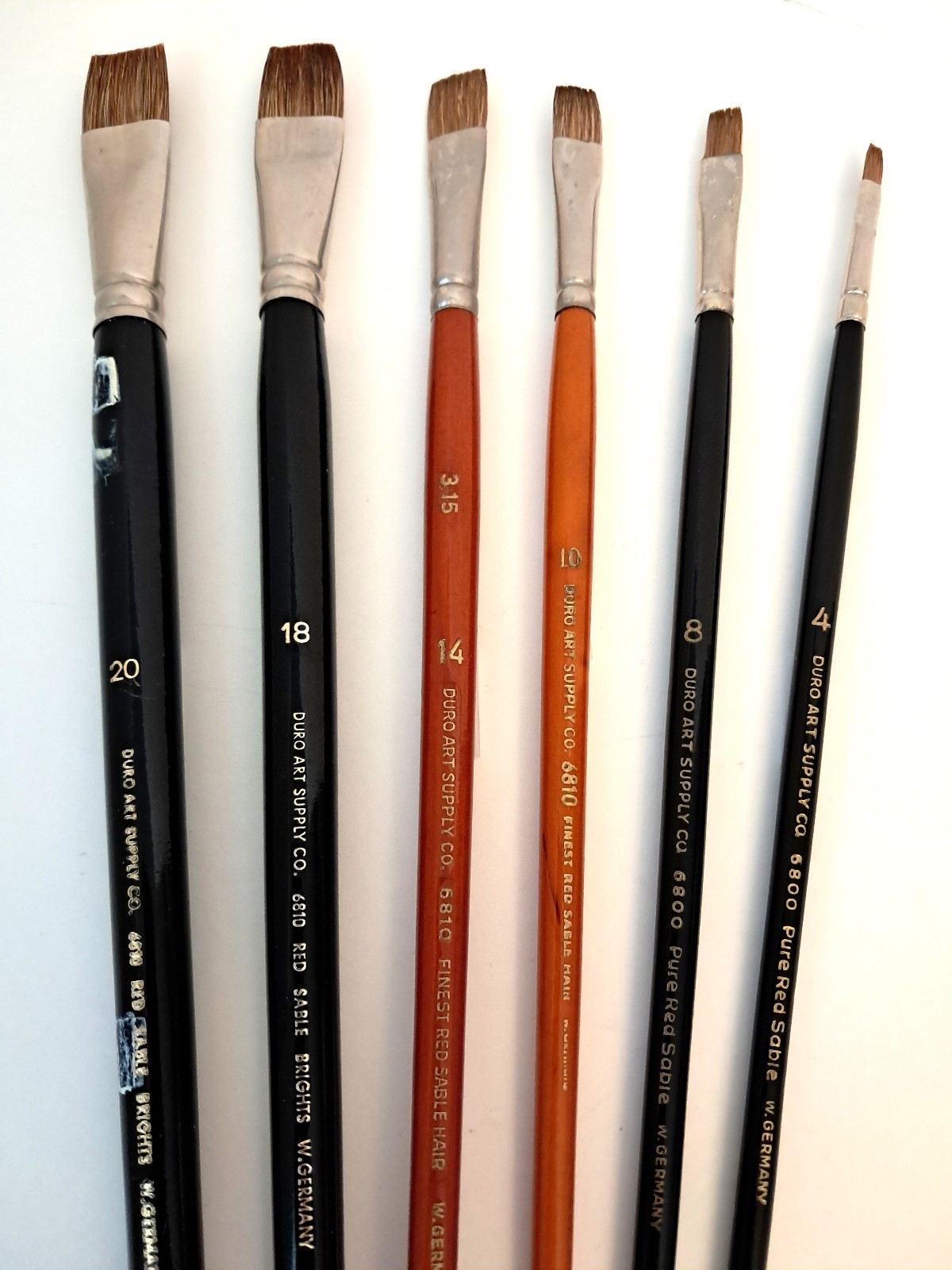 Finest RED SABLE Brushes | Comparable To GRUMBACHER 626-B | MADE IN GERMANY