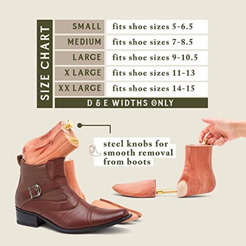 Boss Cedar Boot Tree For Men | Aromatic Red Cedar | Great Medium / 7 - 8.5 US