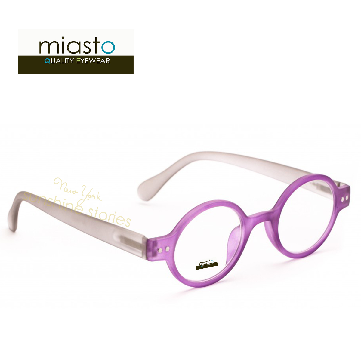 MIASTO "CIAO ITALY" SMALL RETRO ROUND OAVL BOHO READERS READING GLASSES SPECS