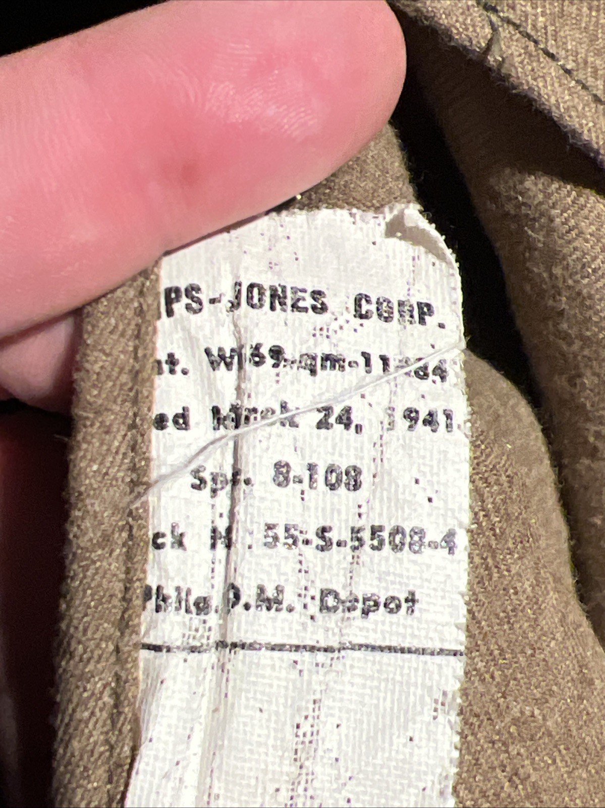 WW2 US Army 2nd Ranger Battalion Wool Enlisted Shirt OD 15 1/2 X 34 (FF251