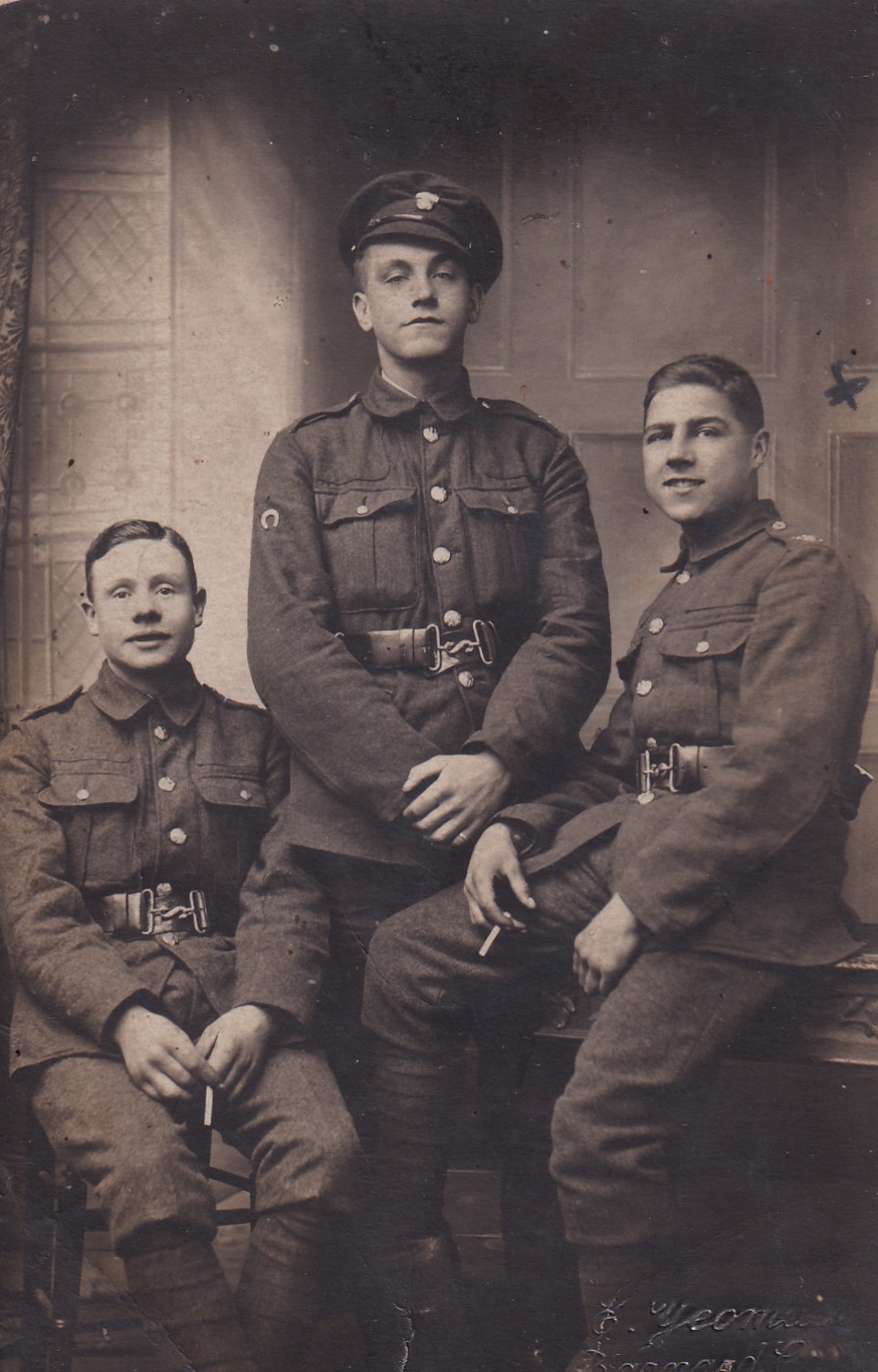 WW1 WWI RPPC Real Photo Postcard BRITISH GRENADIER GUARDS or WELSH FUSLIERS 270