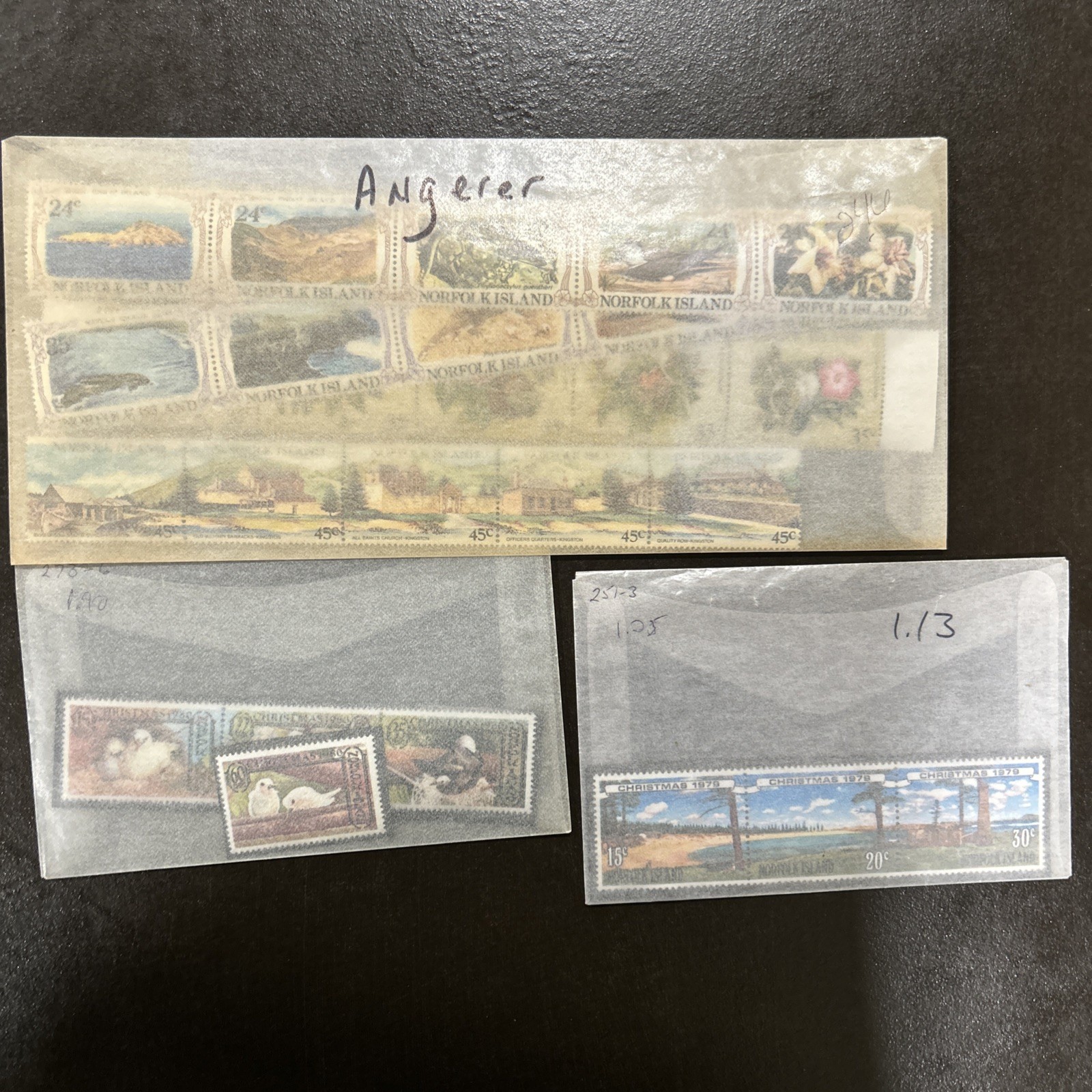 NORFOLK ISLAND 1974-1994 Scott 181-550 MNH In Glassines (Missing ~15 Issues) $$$