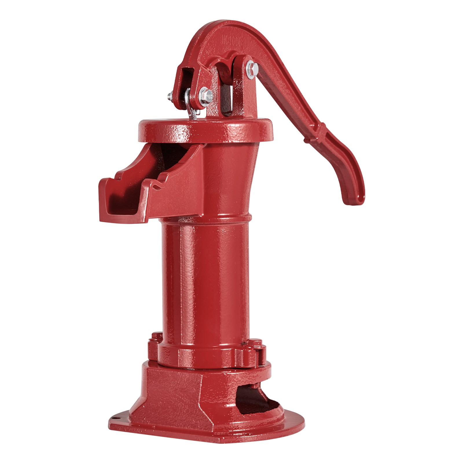 Uimoso Antique Cast Iron Manual Water Pump, 25ft Lift, Red Design