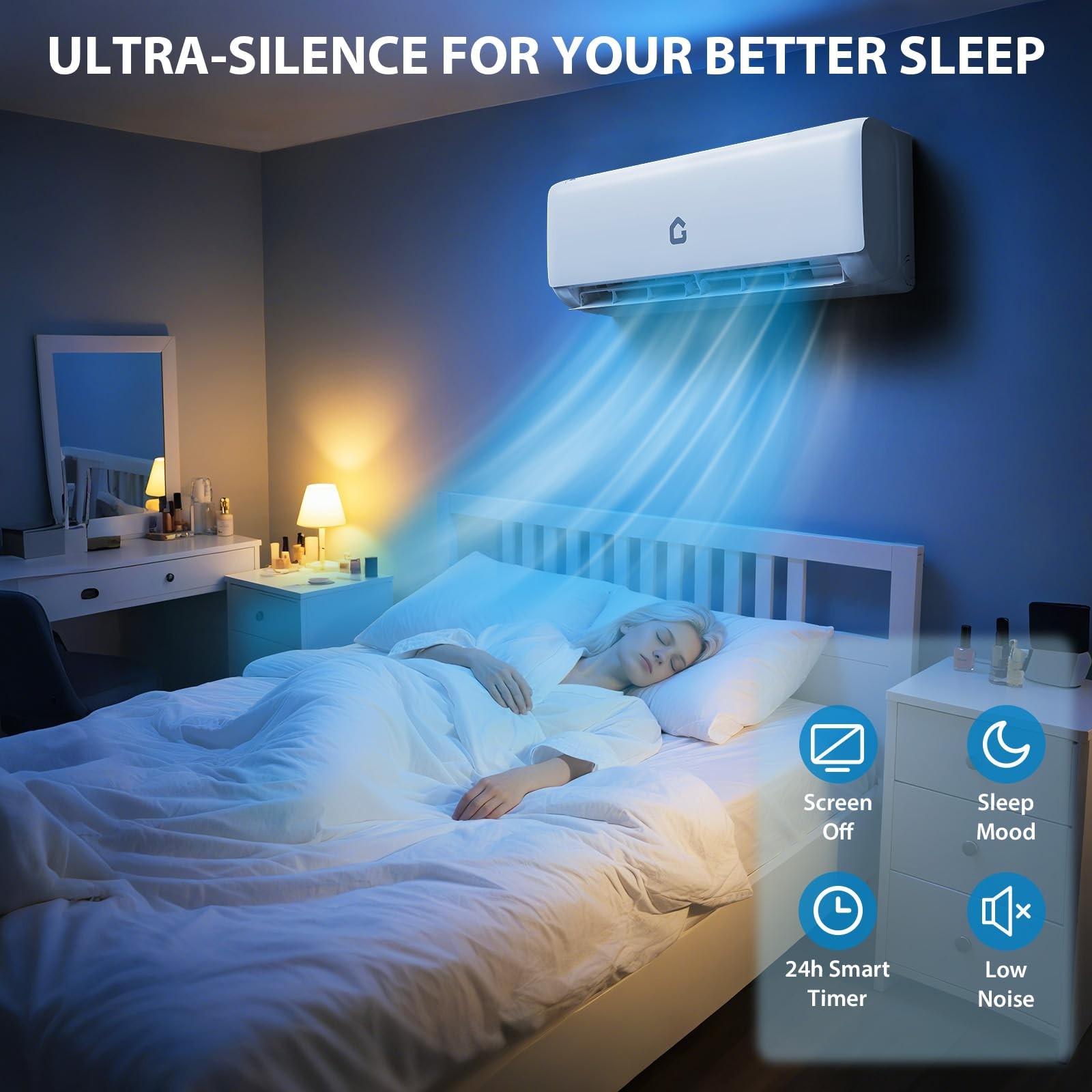 ✅Ductless Mini Split Air Conditioner and Heat Pump 9000 BTU Cool Up to 450 Sq.Ft