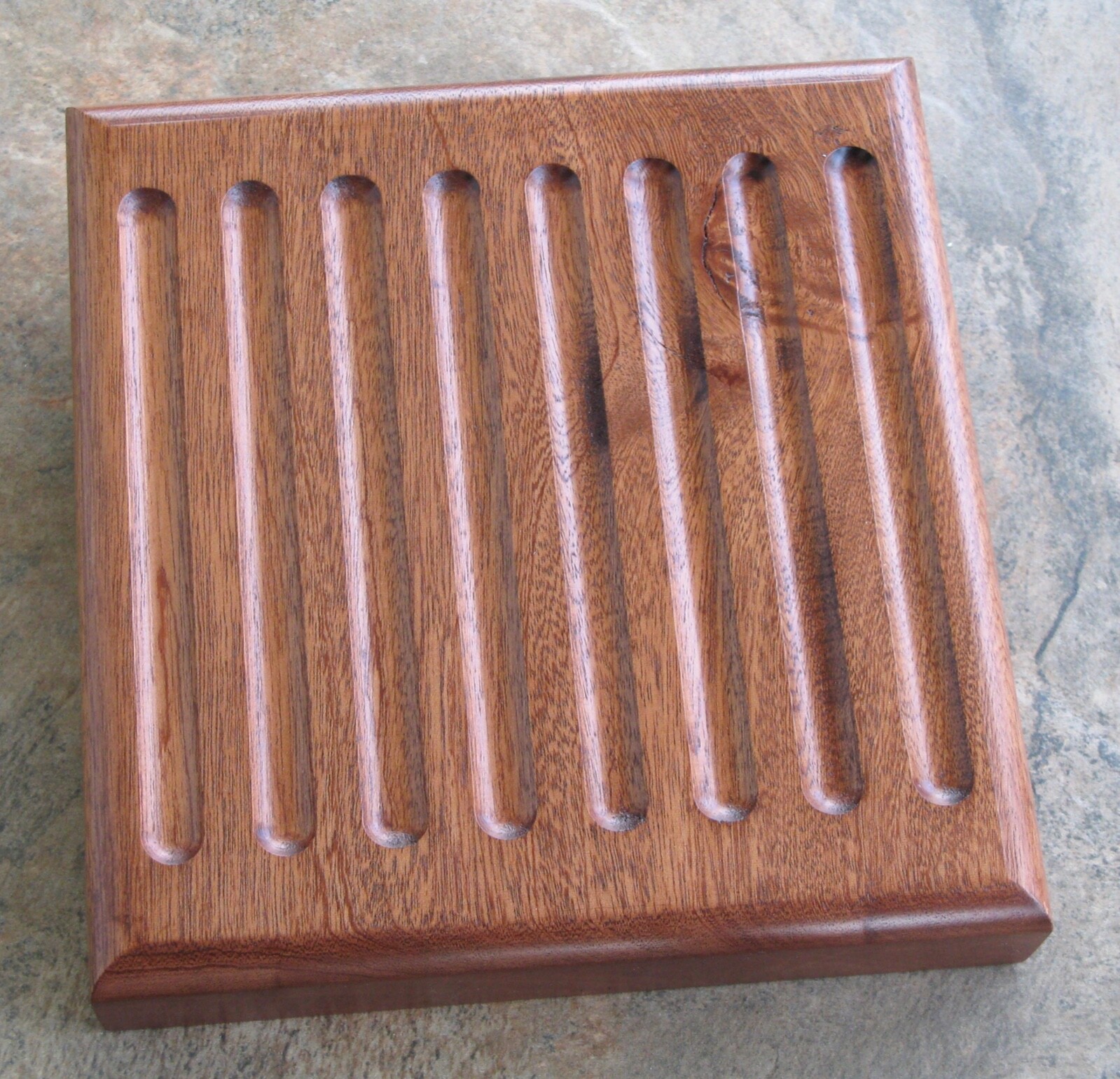8 PEN TRAY: MAHOGANY,Hand-Made