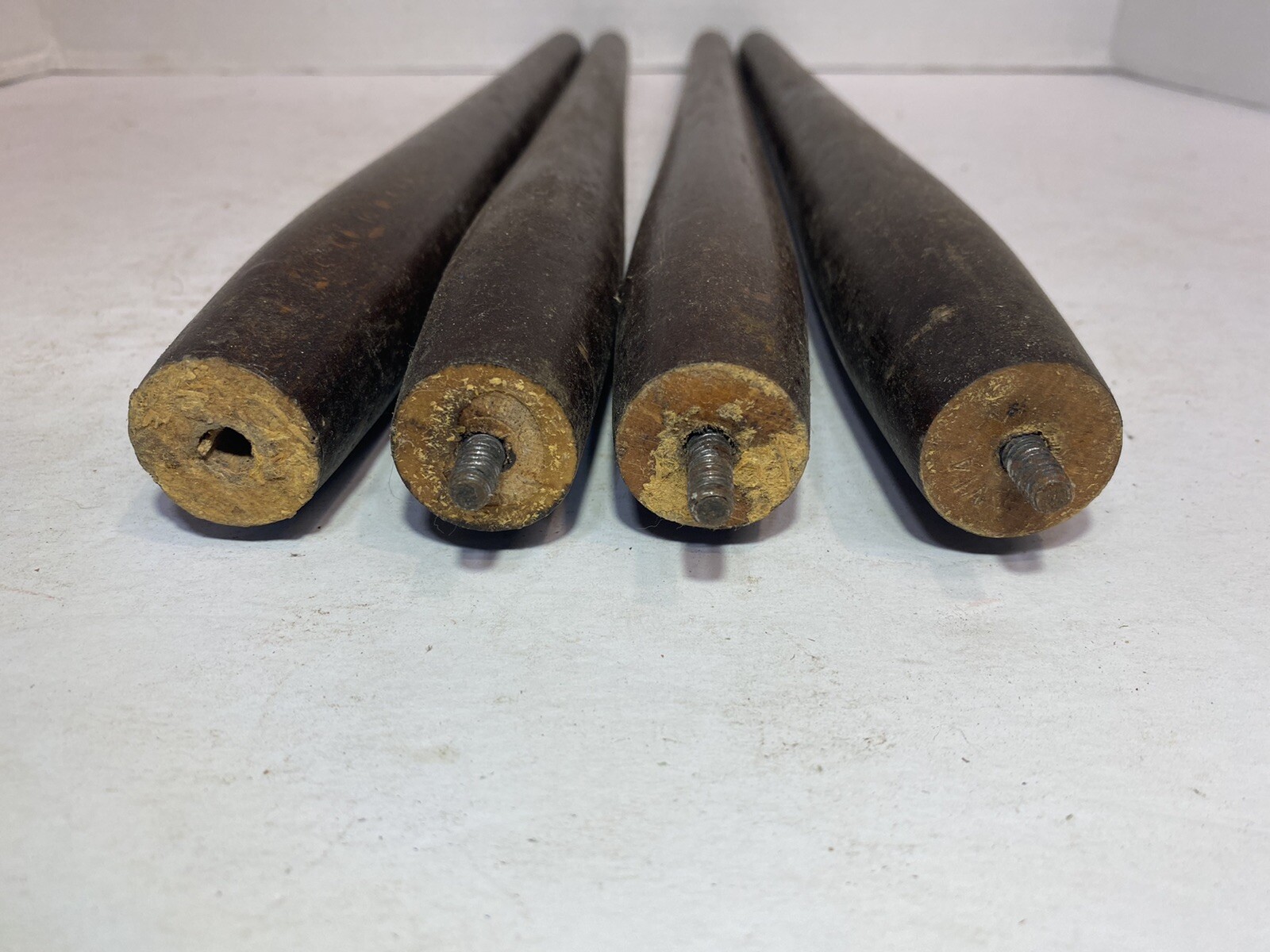 Vintage Set Of 4 Mid Century MCM 14” Wood Furniture Legs