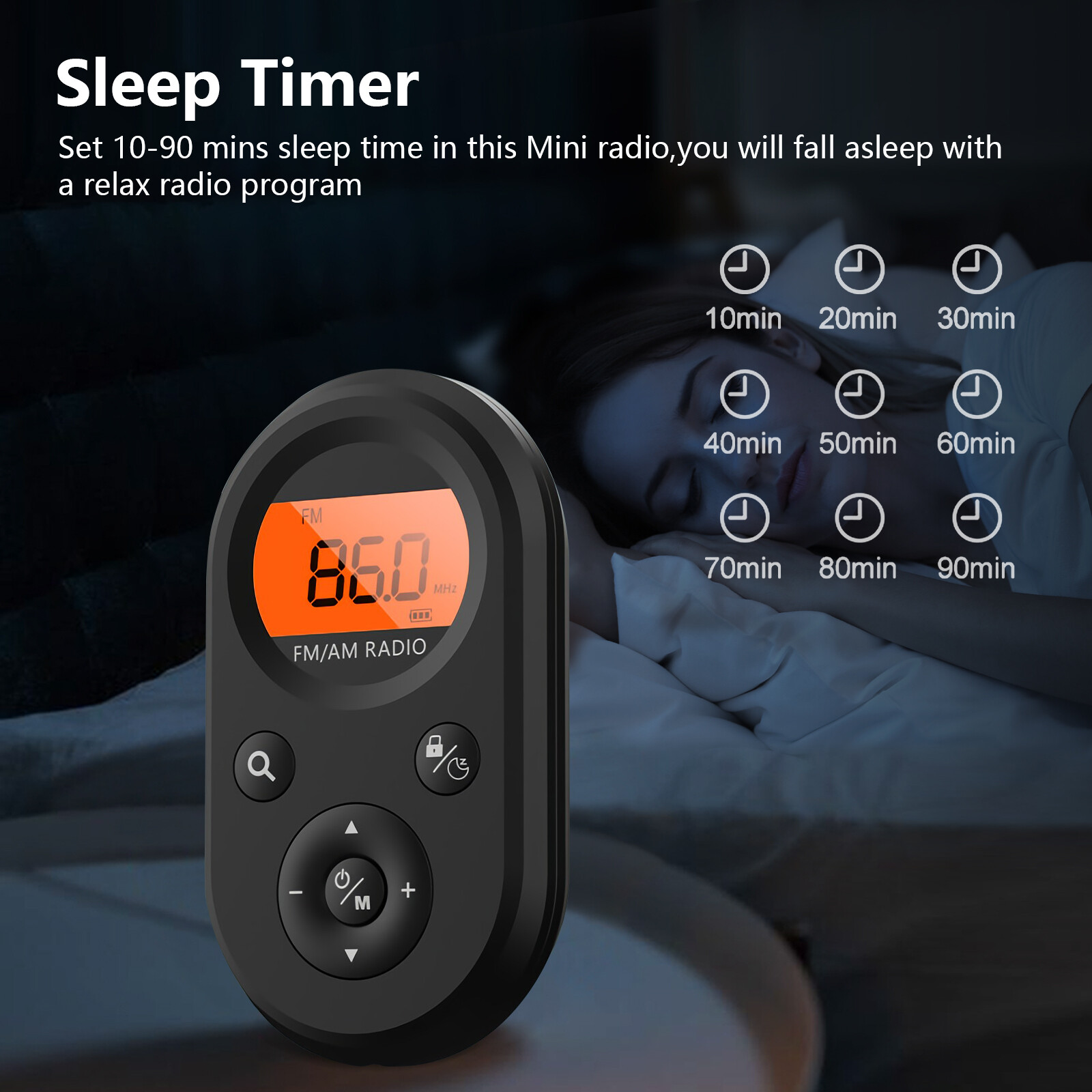 Rechargeable Portable Pocket Digital AM FM Radio LCD Stereo Music News Receiver