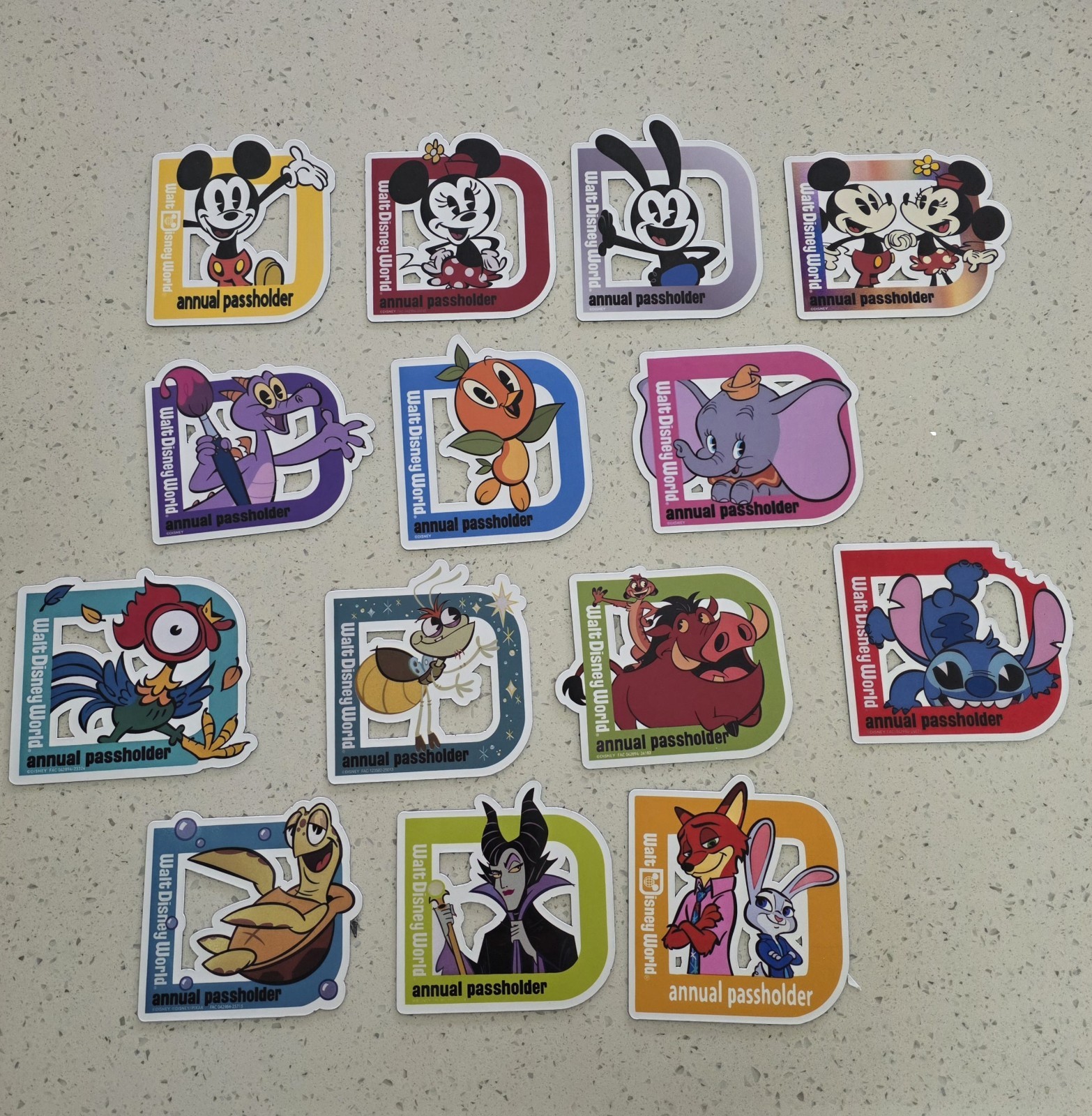 Walt Disney World Passholder Magnet Set Of 14Magnets (Homemade)