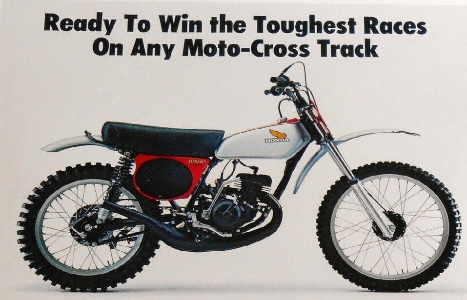 LICENSED HONDA VINTAGE 1975 CR125M tank wing decal sticker set AHRMA CR125