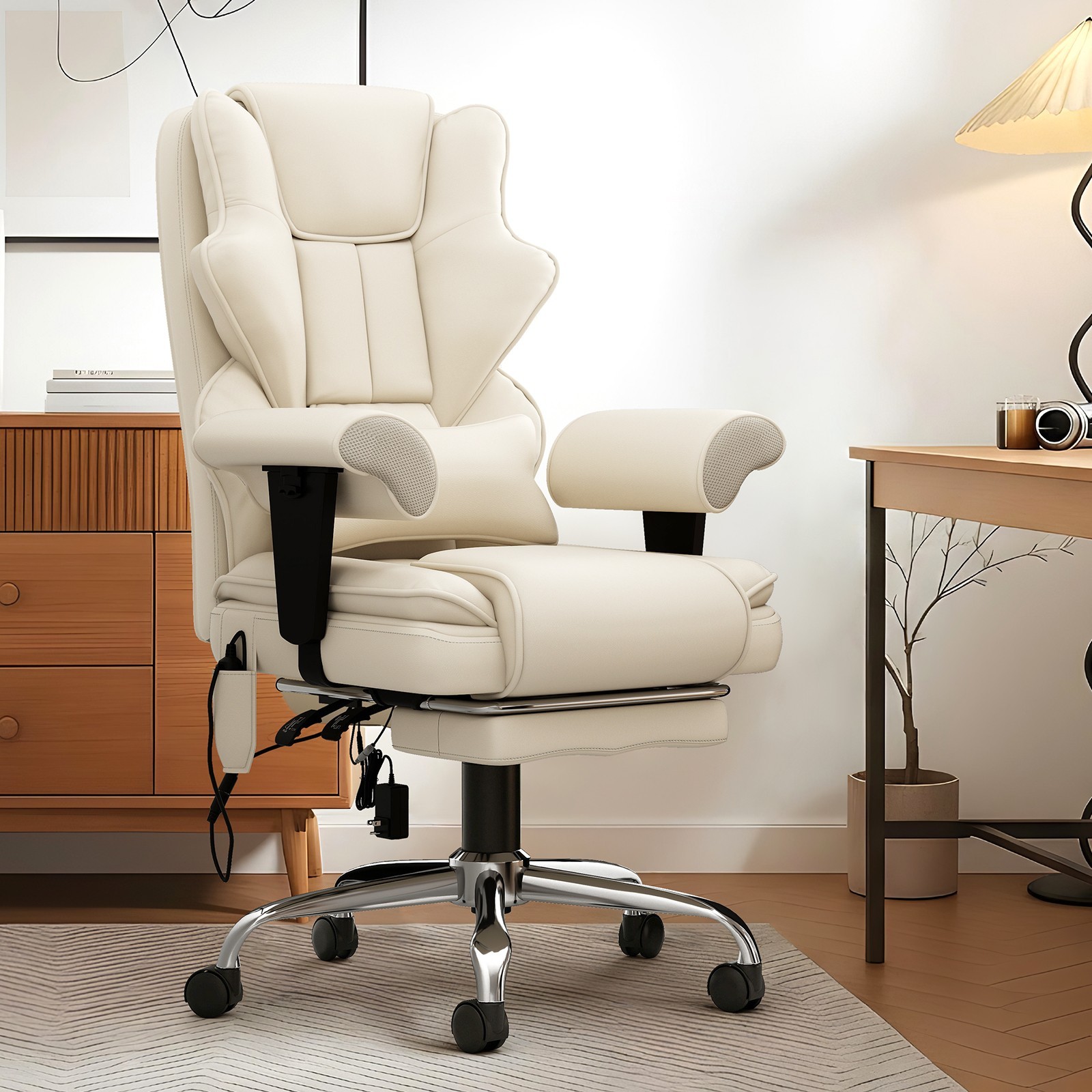 7-Point Massage & Heat Office Chair - High Back Executive Ergonomic Chair