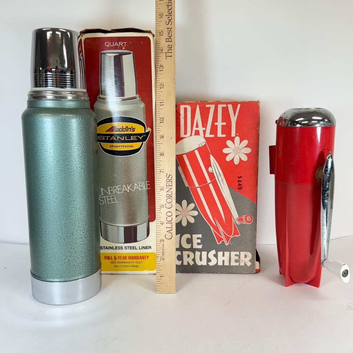 Dazey Atomic Red Rocket Wall Mount Triple Ice Crusher Cocktail Mid Century w/BOX
