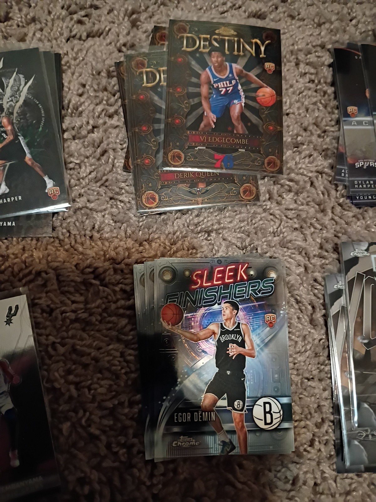 2025-26 Topps Chrome Basketball Parallel Insert Lot Knueppel LeBron Aprox 350