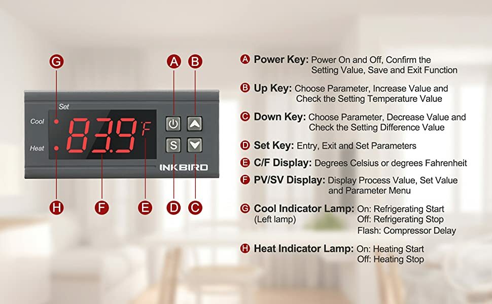 ITC-1000F 110V Digital Temperature Temp Controller Thermostat + NTC Sensor Probe