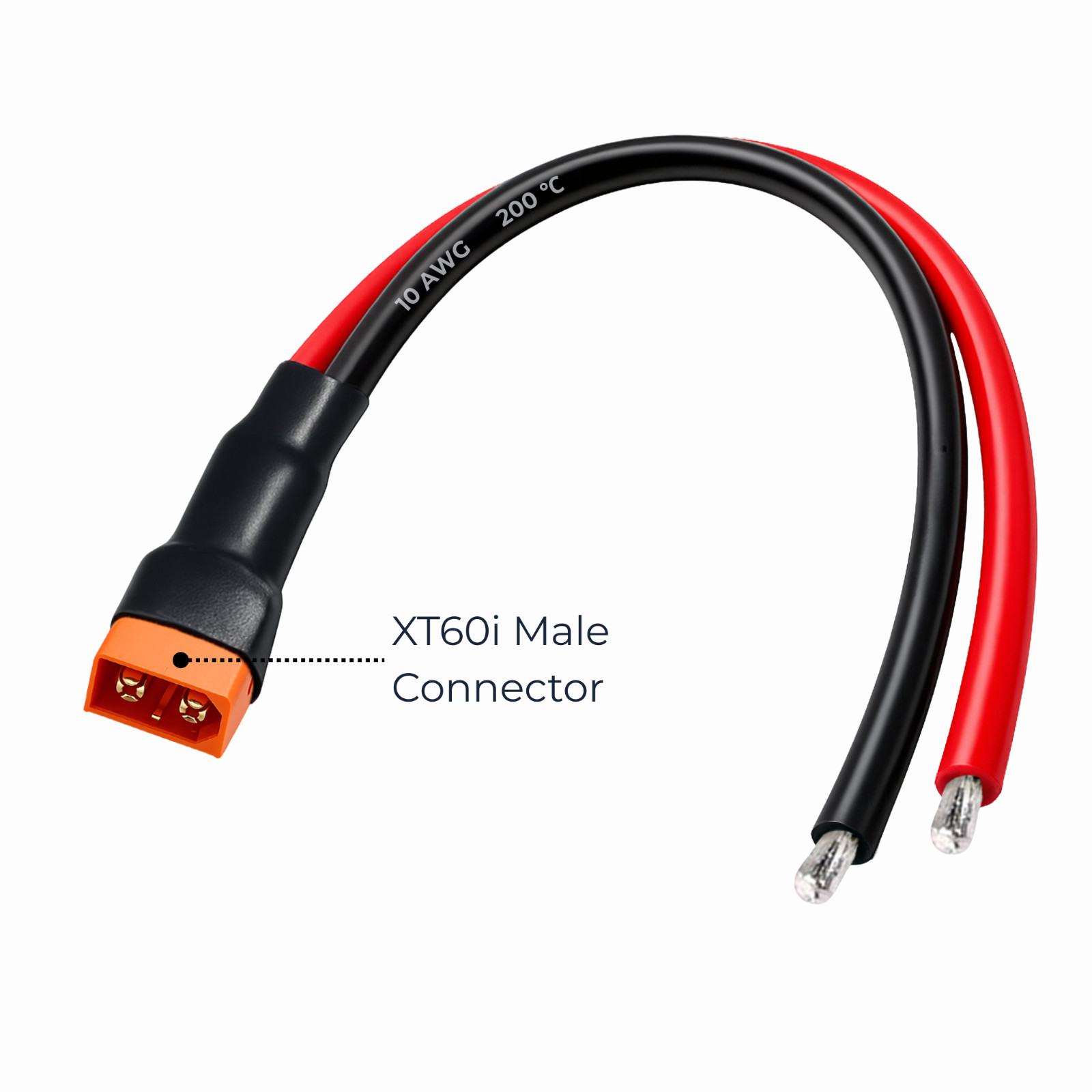 XT60i Pigtail Lead 10AWG Male Female Connector Parallel Cable for Solar RC Lipo