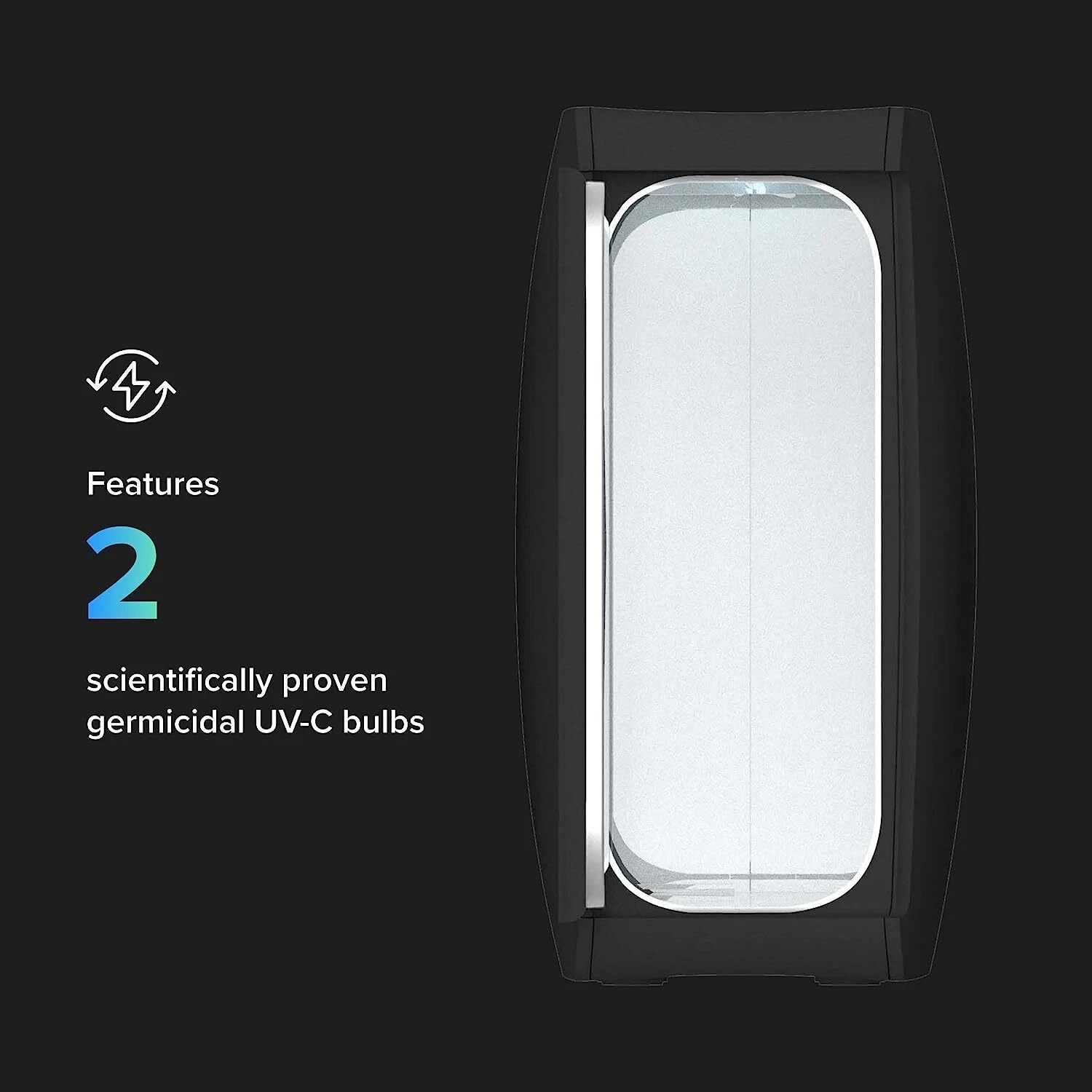 HomeSoap Large Capacity UV Light Sanitizer & Charger (White)