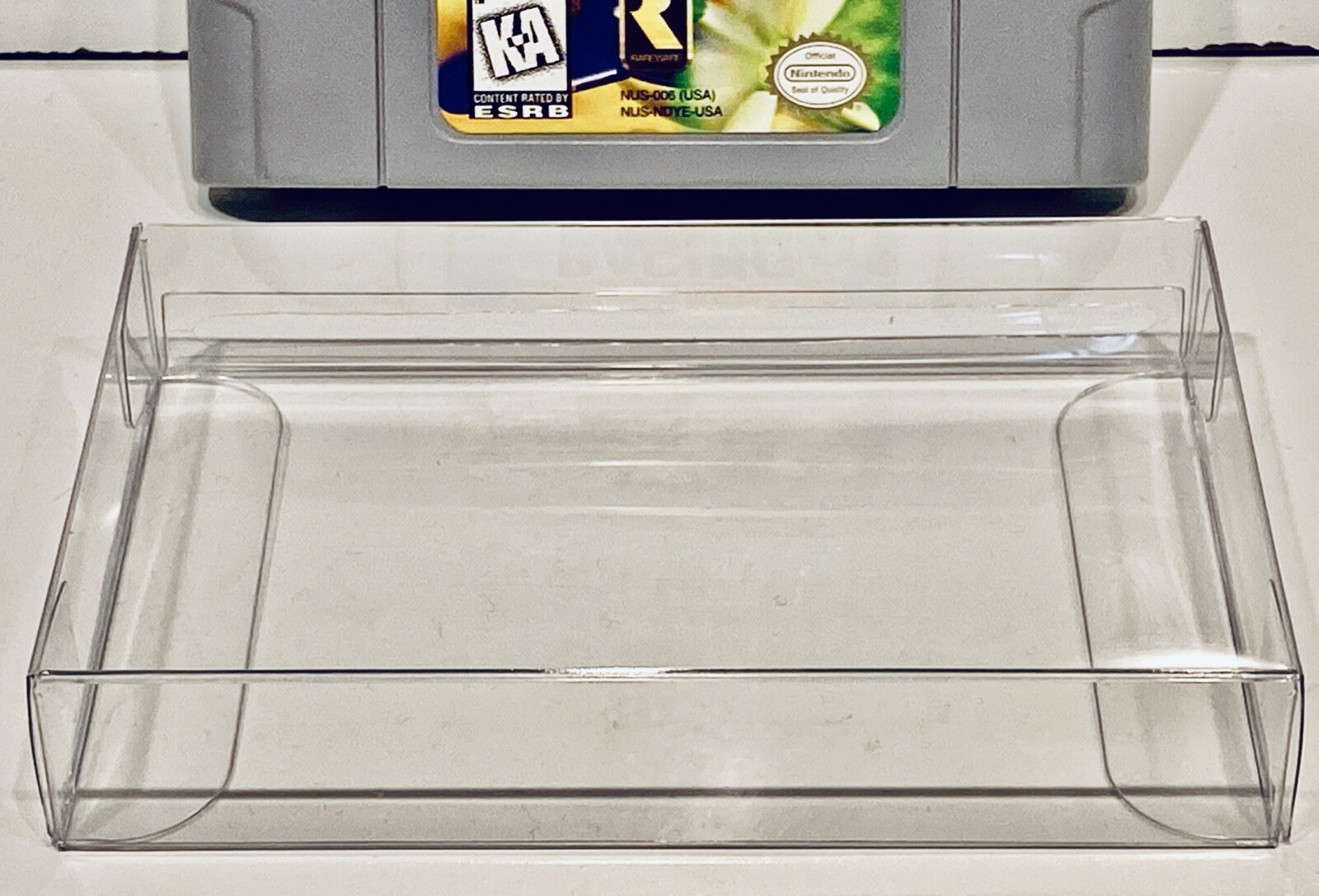 25PC N64 CARTRIDGE PROTECTORS Side Opening Clear Box Sleeves Case Nintendo 64