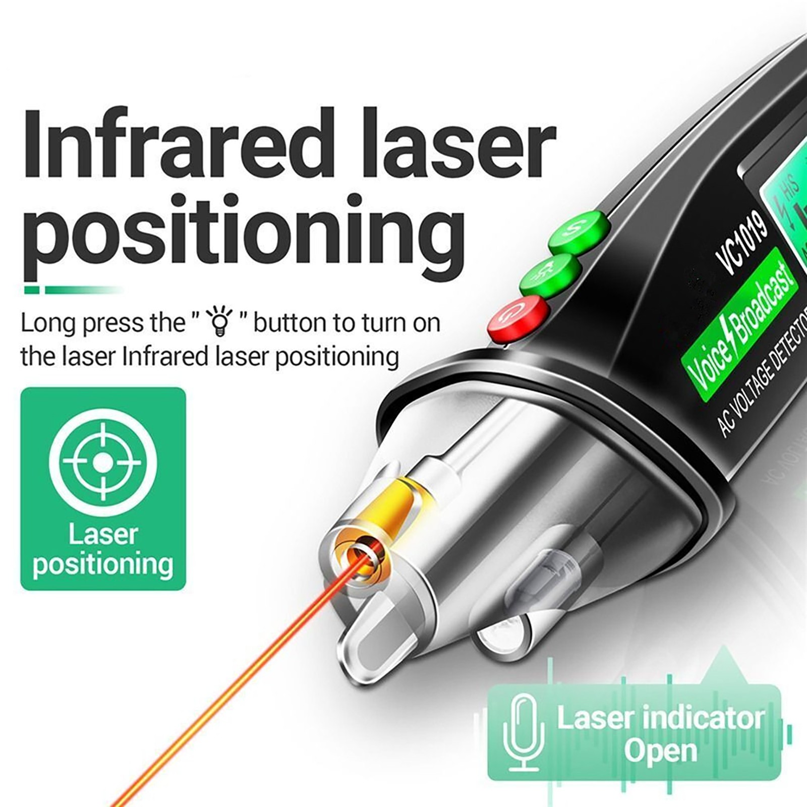 Positioning Voltage Tester Electric Wire Detector Electrical Tester Pen Tool