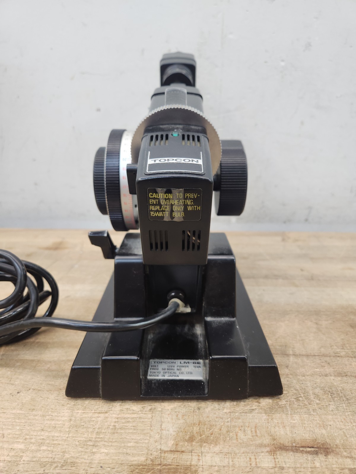 Topcon LM-6E Manual Lensmeter Lensometer Optometry 120V -PARTS/REPAIR-