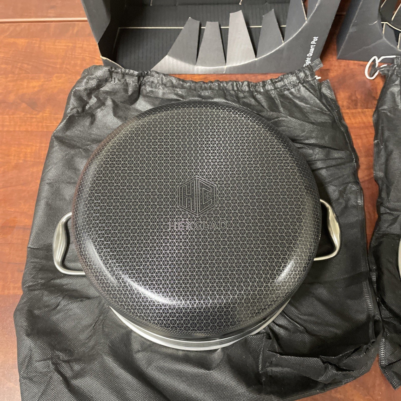 HexClad Hybrid Nonstick 6 Piece Sauce Pan Pot Cookware Set 2qt 3qt 8qt W/ Lids