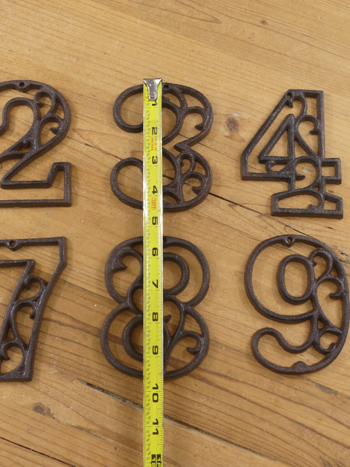 Metal House Numbers Street Address LARGE Rustic Cast Iron Pick #'s from 0-9 #