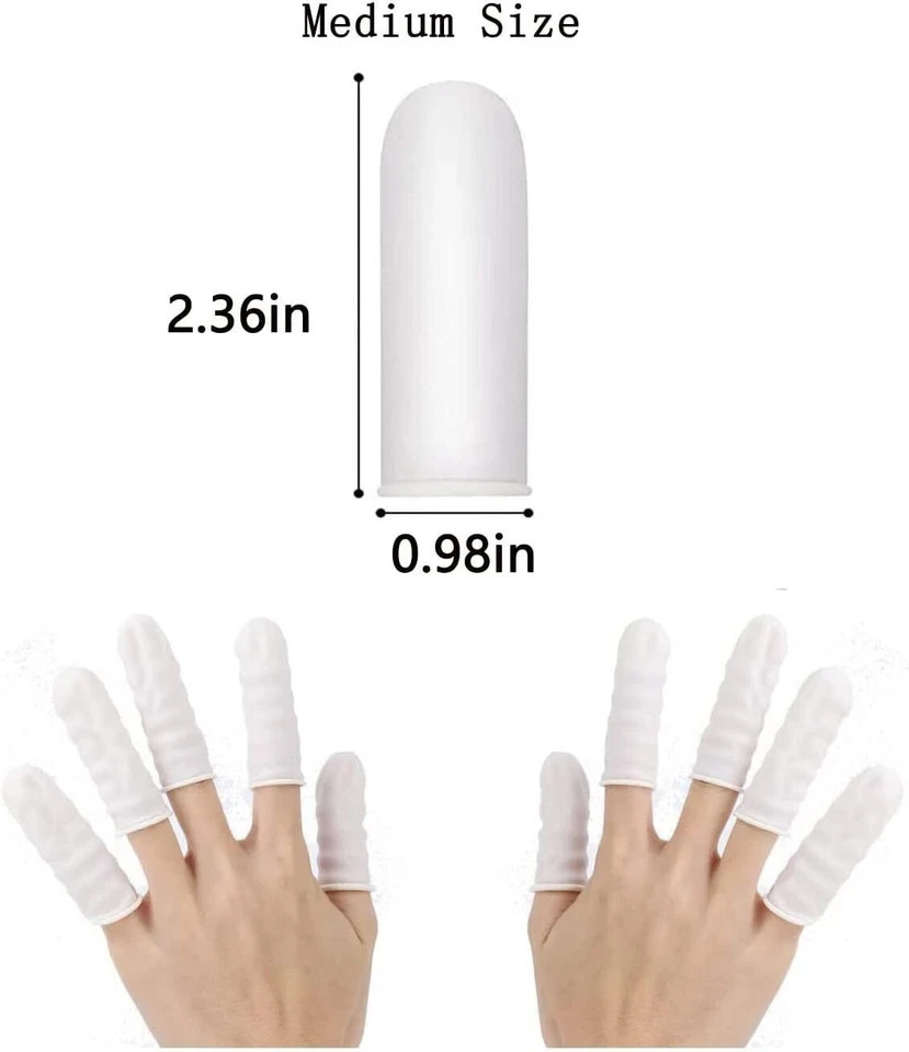 Disposable Latex Finger Cots Medium Anti Static 420 Pack