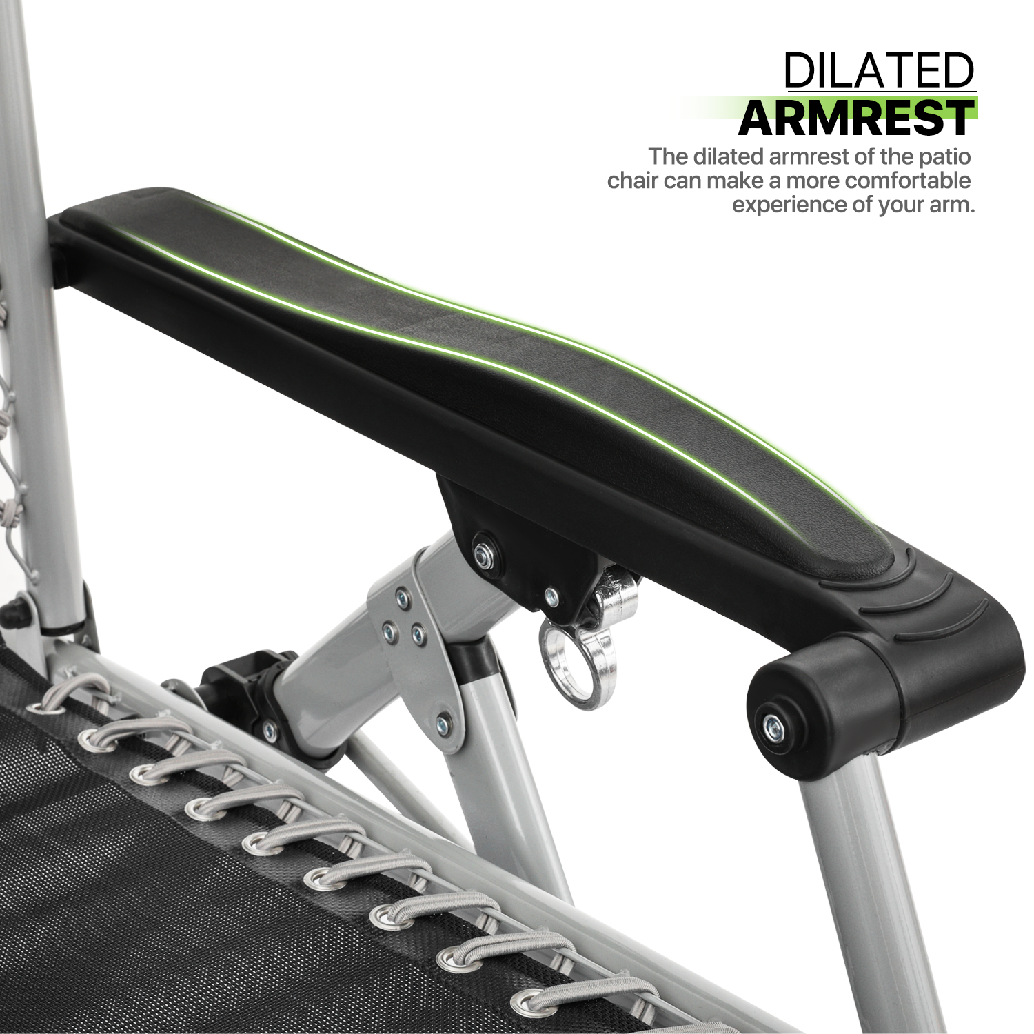 Foldable Outdoor Zero Gravity Chair Recliner Lounge Chaise w/Detachable Cushion