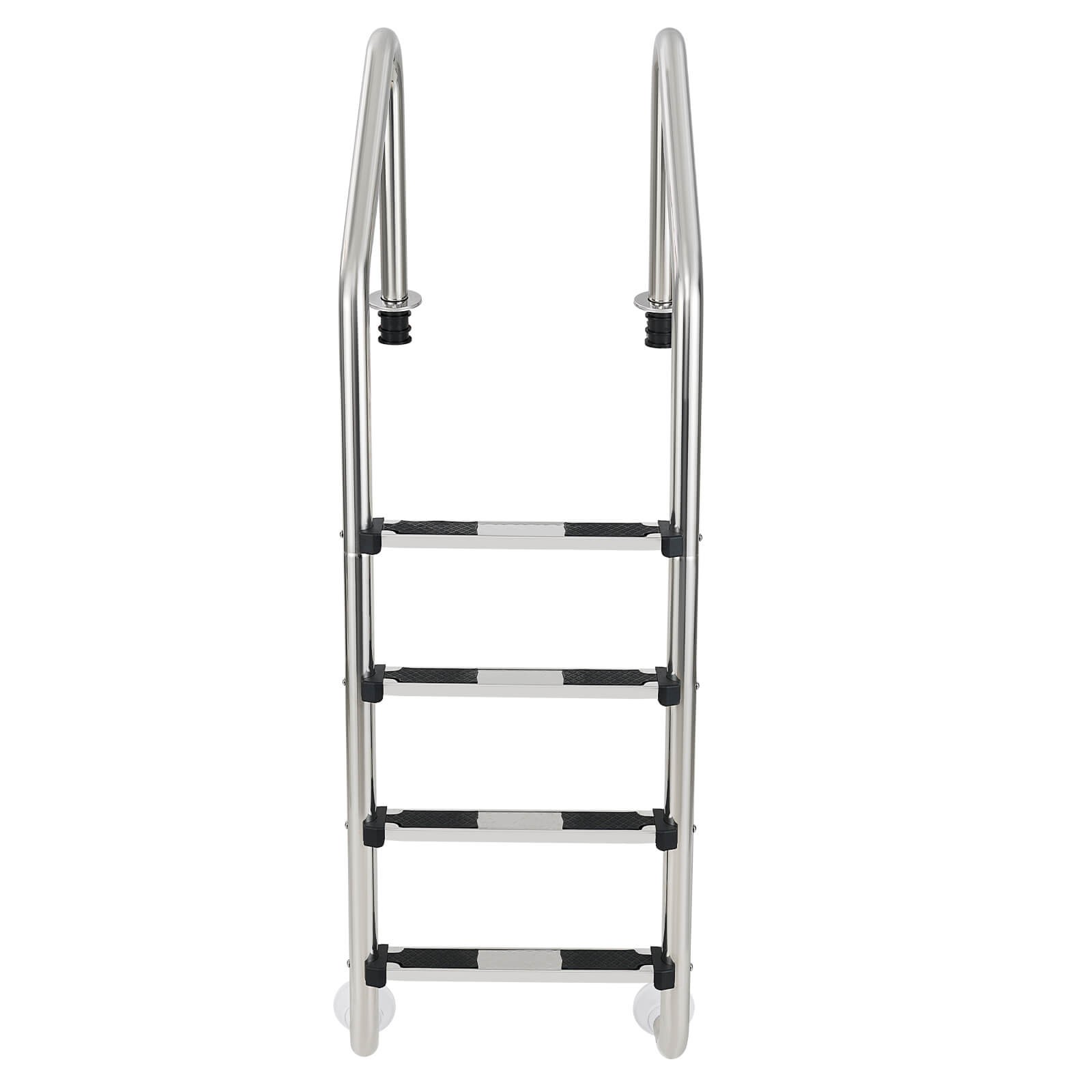 4-Step Pool Entry & Exit Ladder with Stainless Steel Frame for Swimming Pool