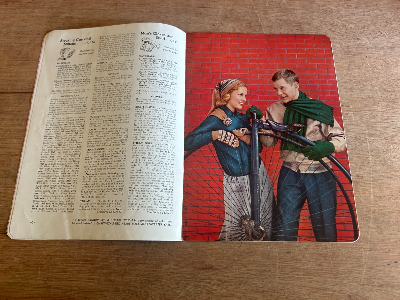 Chadwick's Red Heart Yarns Catalog Accessories Booklet 1952 No. 290 Vintage