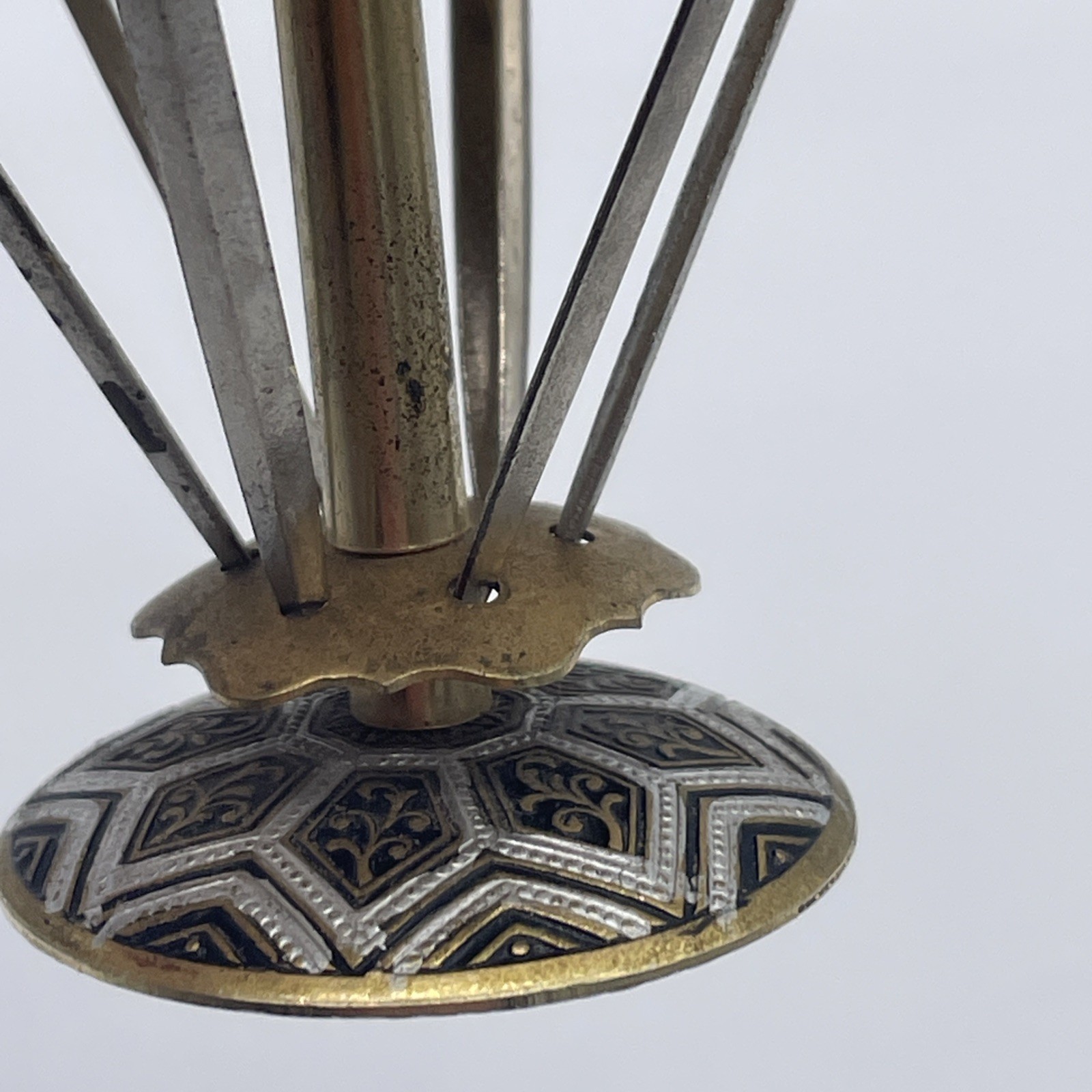 Vintage Toledo 6 Swords Cocktail Toothpick And Stand Extra 1 Sword