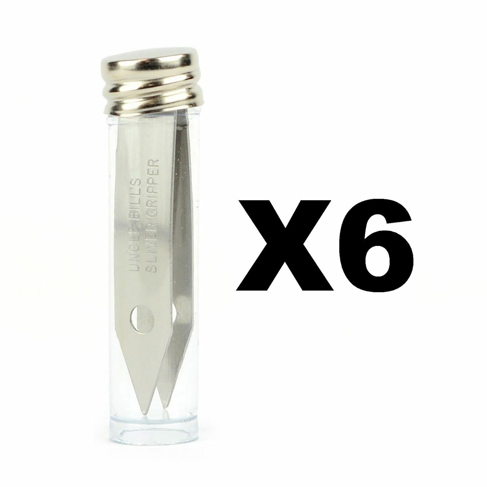 Uncle Bill's SLIVER GRIPPER Stainless Steel TWEEZERS Bottle Survival Gear ~ 6 PK