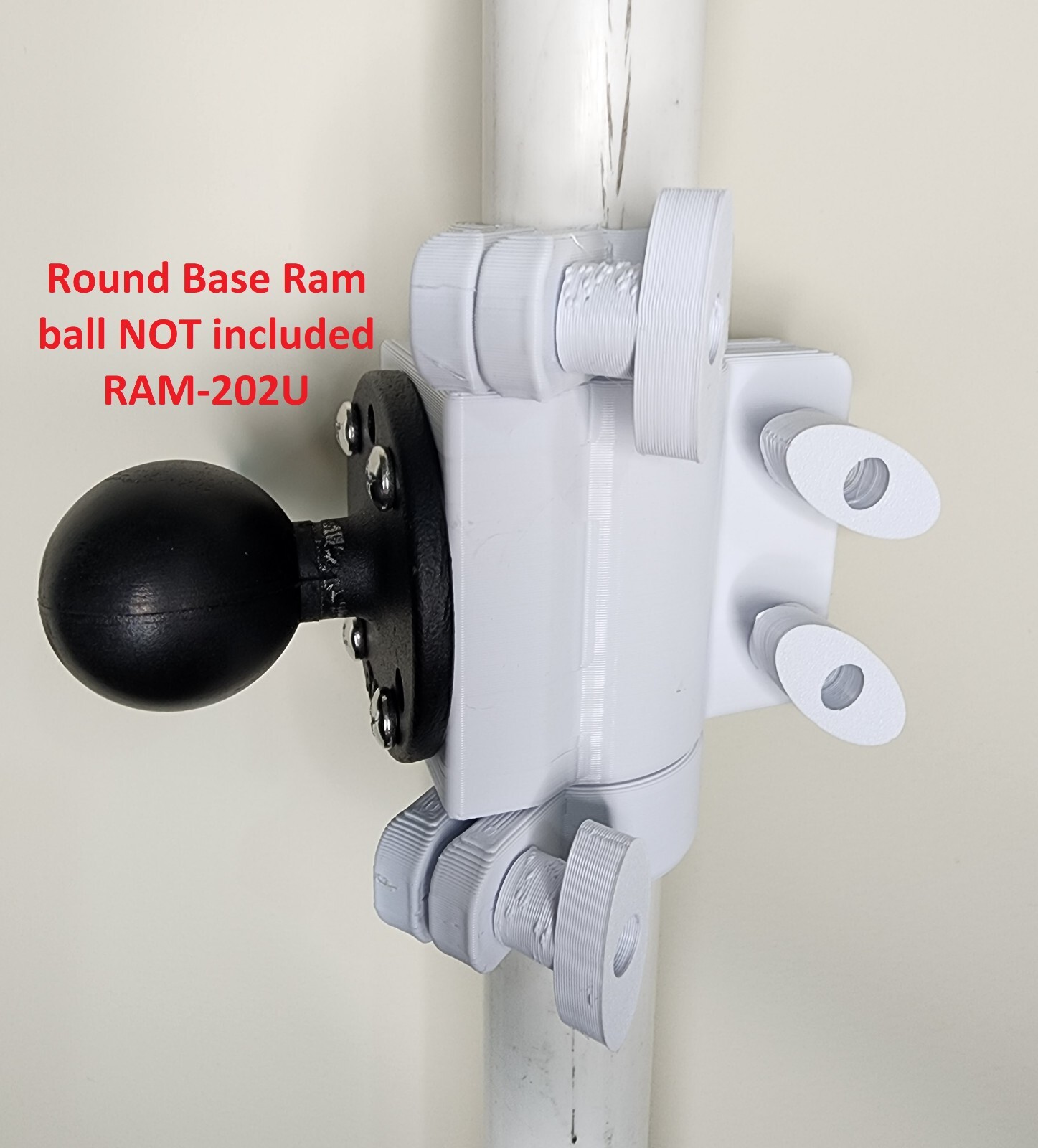 Transducer Pole Boat Mount for 1" PVC, Wooster Pole, or Summit Pole - Livescope