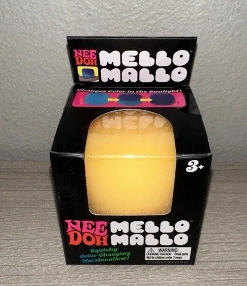 Schylling Nee Doh Needoh Mello Mallo Squishy Stress Fidget New - Yellow