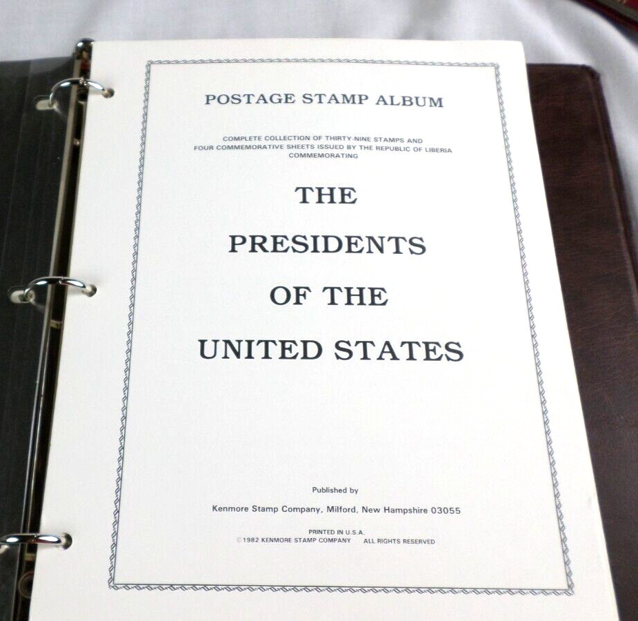 1984 Kenmore "The Presidents of United States" Liberia 39 Stamps &4 Sheets Mint