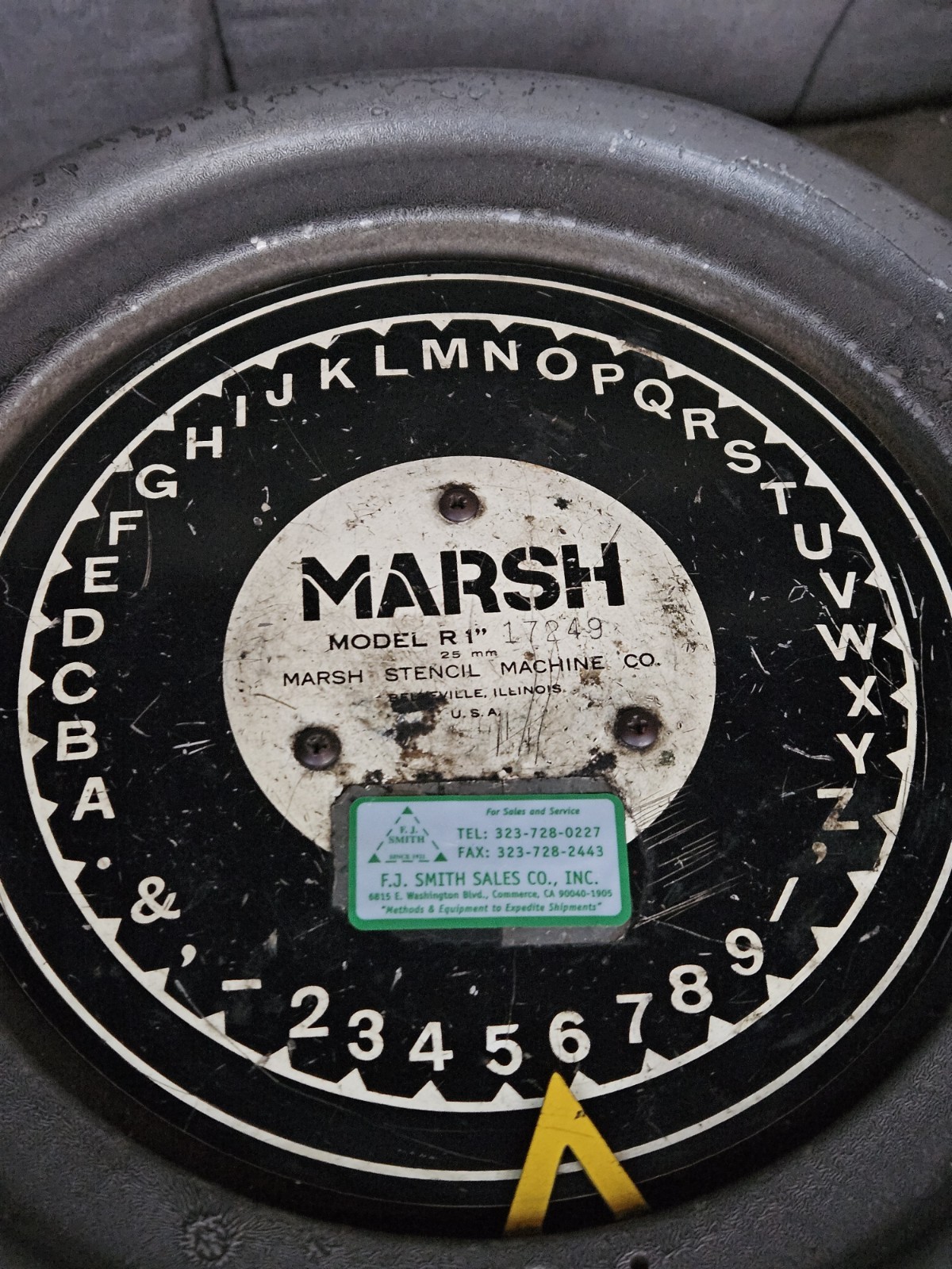 MARSH MODEL R1 STENCIL MACHINE 1inch 25mm