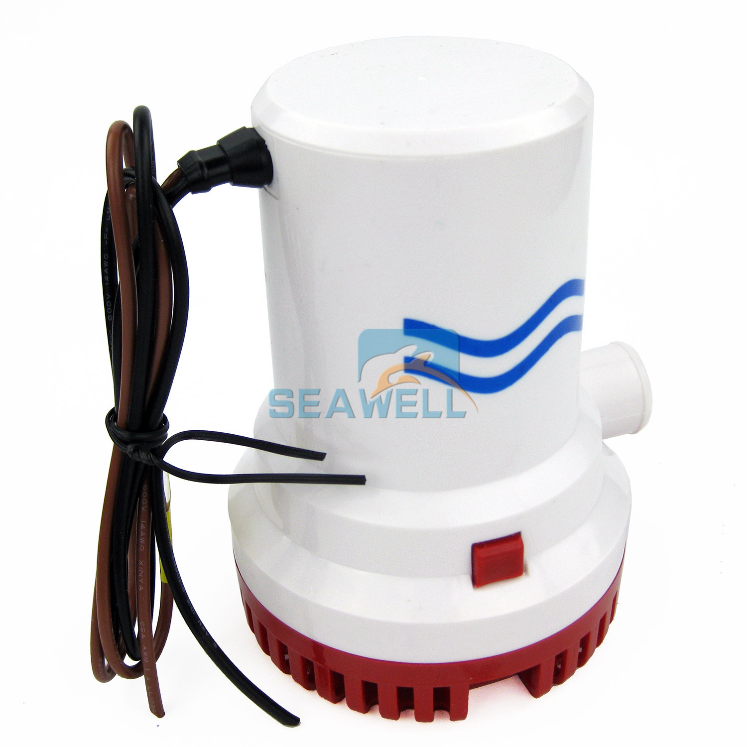1500 GPH Bilge Pump Marine Boat Yacht Submersible Water Pump Non Automatic 12V