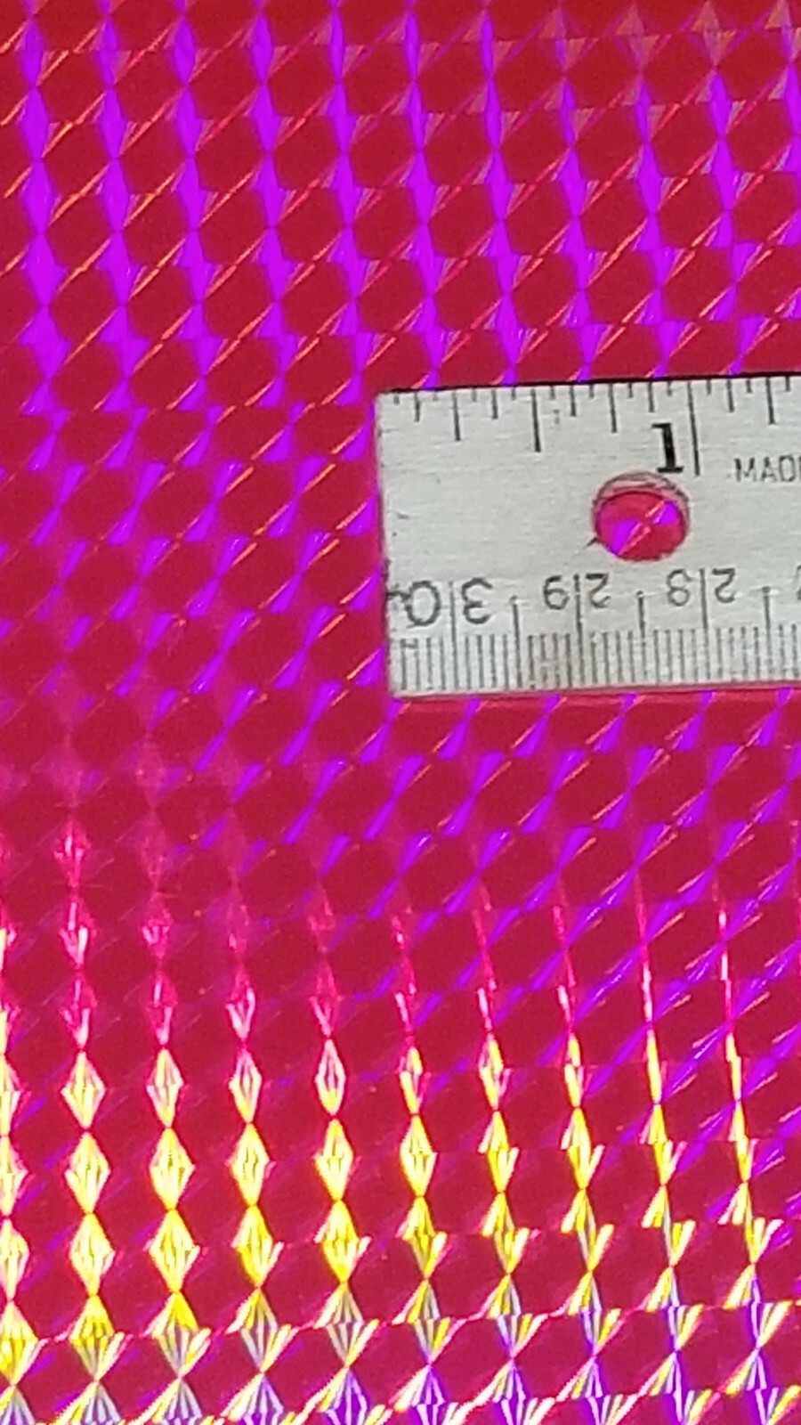 Fluorescent Pink 1/4 inch Holographic Mosaic Prism Sign Plotter Vinyl Film