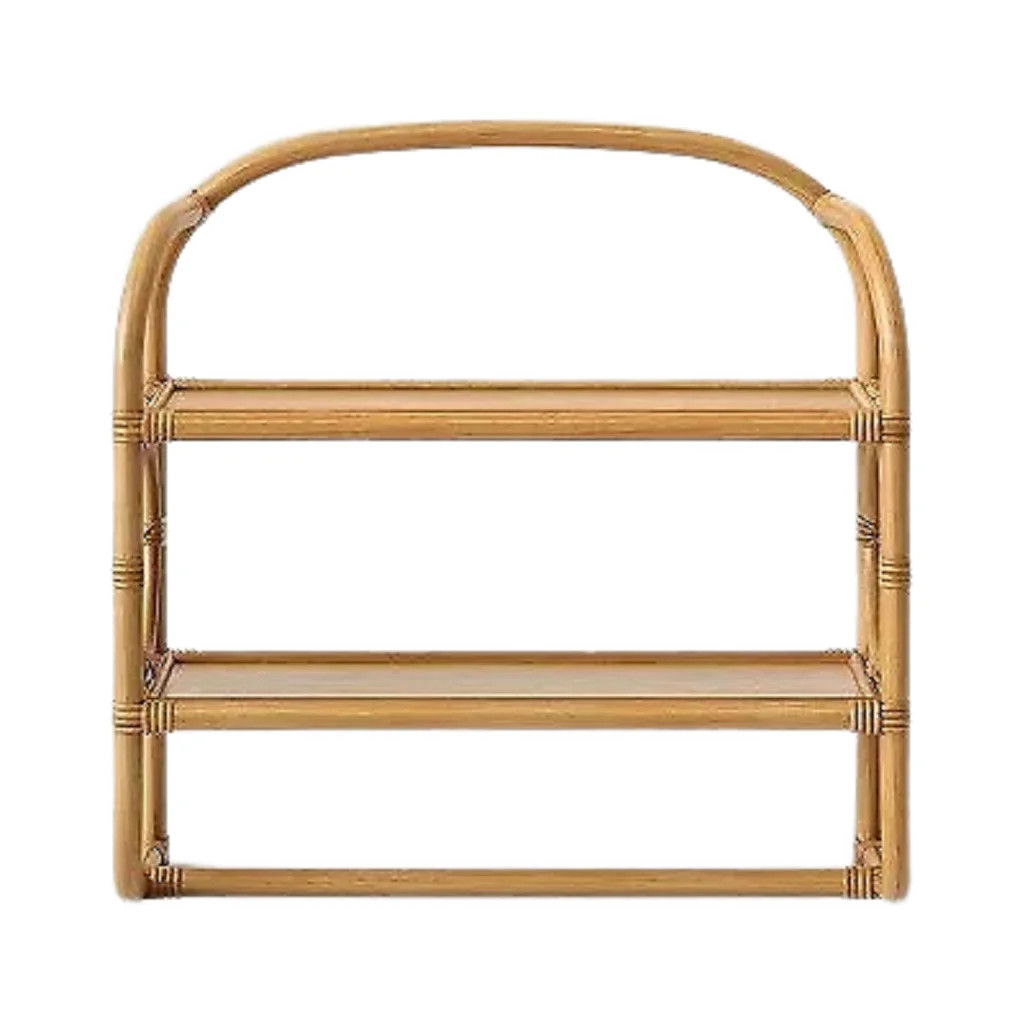 Rustic Rattan Wall Mounted Shelf & Towel Bar - Threshold Tan