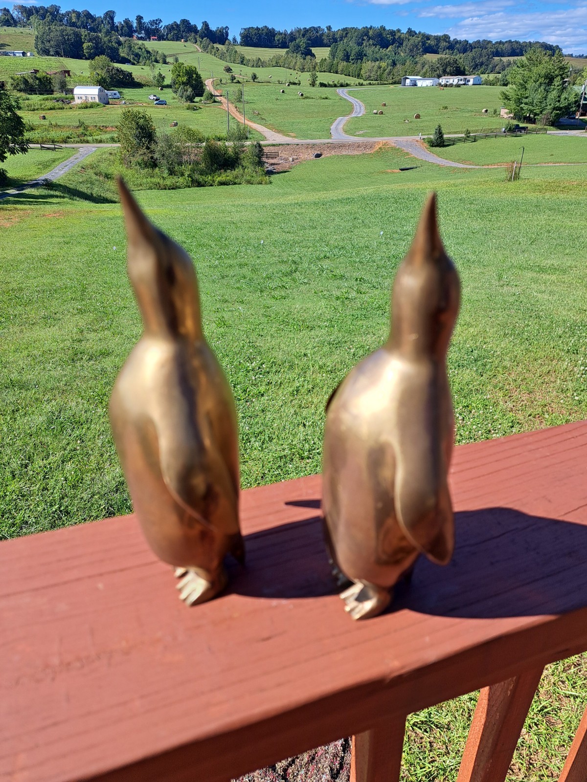 Pair Of Dolbi Cashier Brass Penquin Figurines