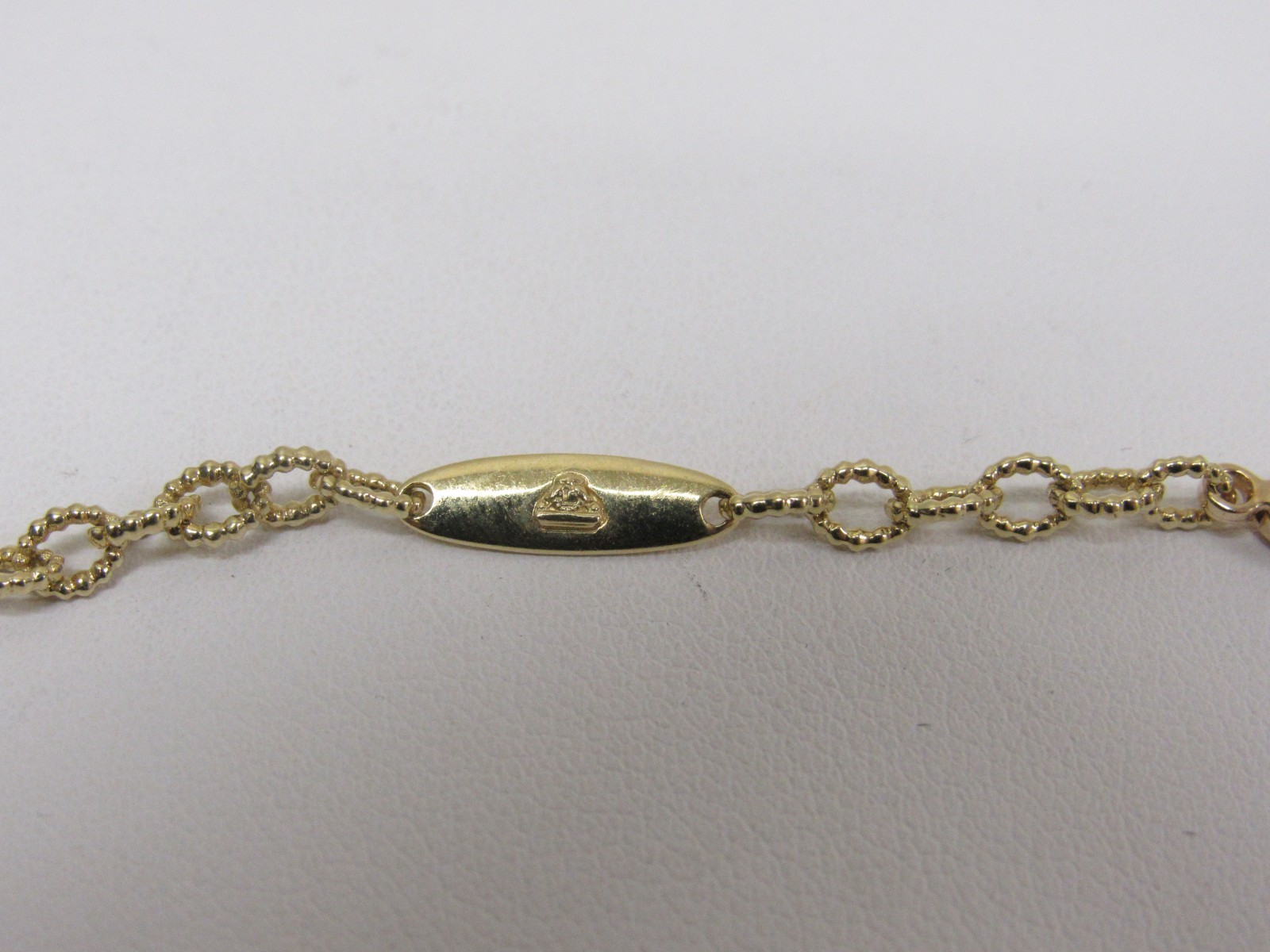 Designer LAGOS 18K Caviar Gold Petite Fluted Oval Link Bracelet