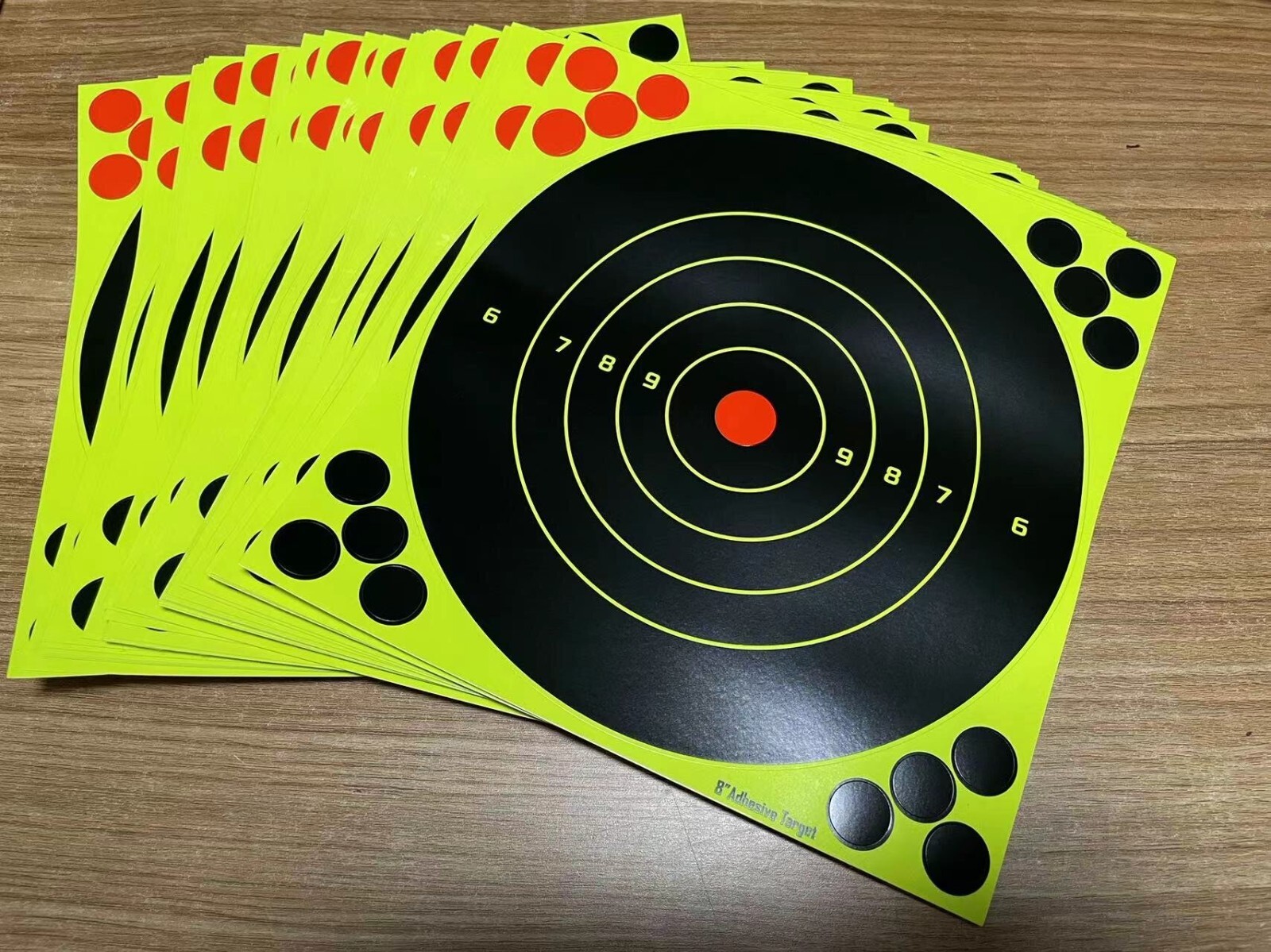 60 Pack 8" Stick Splatter Reactive Self Adhesive Paper Shooting Targets