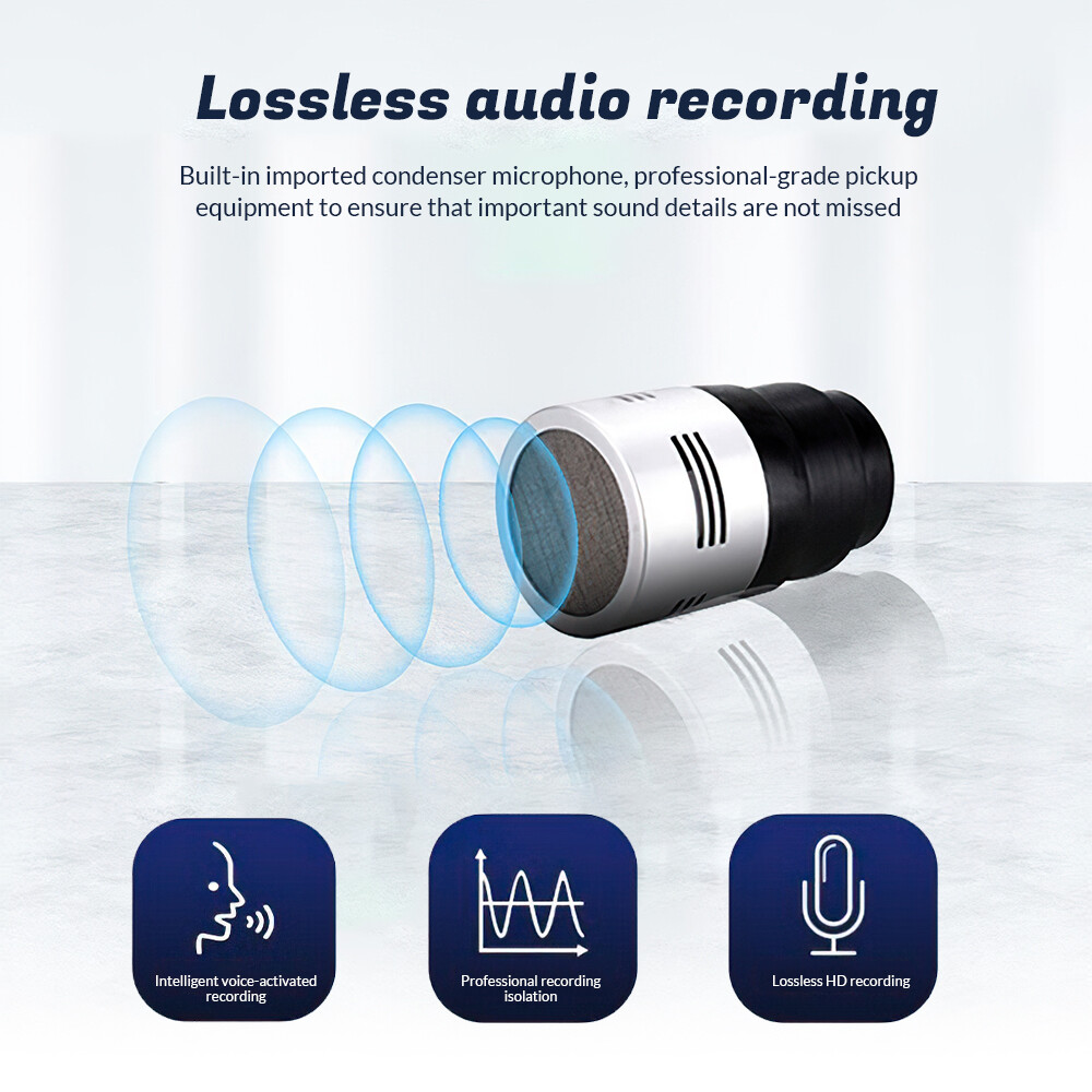 500hr Hidden Voice Activated Recorder Digital Audio Recording Device Dictaphone