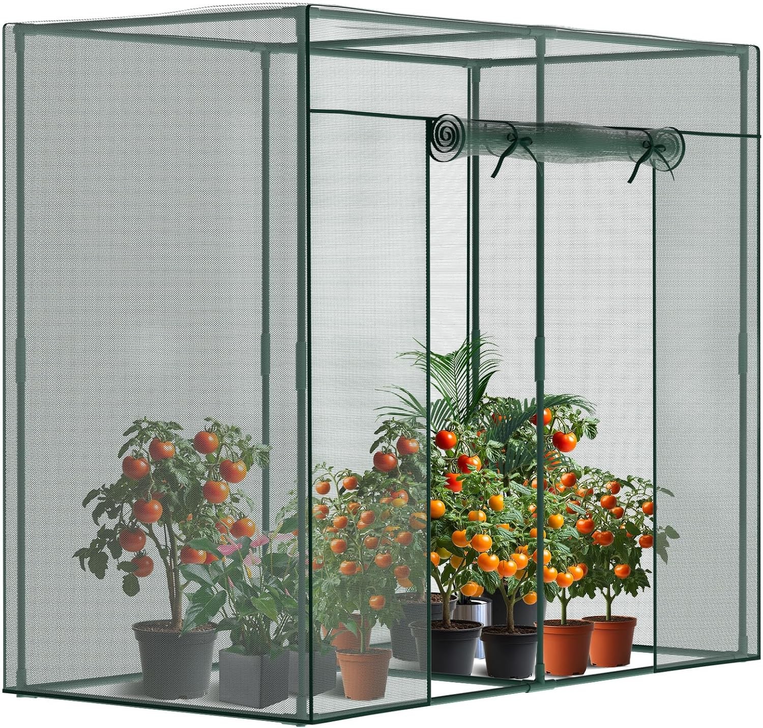 12x4x6FT Walk-in Mesh Crop Cage Plant Cover Protection Tent For Vegetable