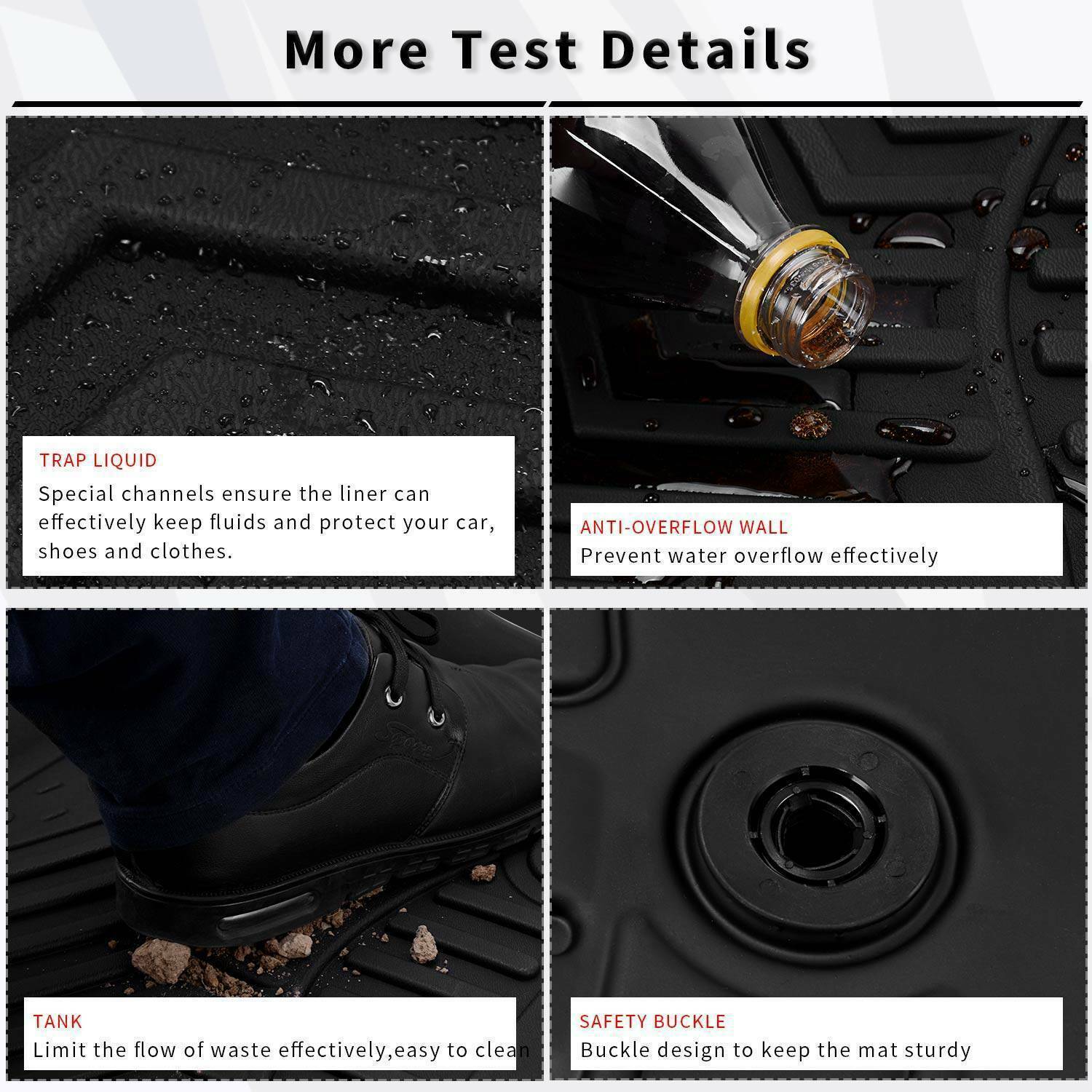 All Weather 3D Floor Mats for 2014-2022 Chevrolet Trax Waterproof 3PCS Liners