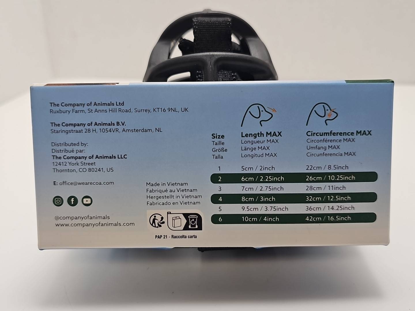 BASKERVILLE | Ulta Dog Rubber Muzzle | Black | Size 4/Medium | Adjustable-(021)