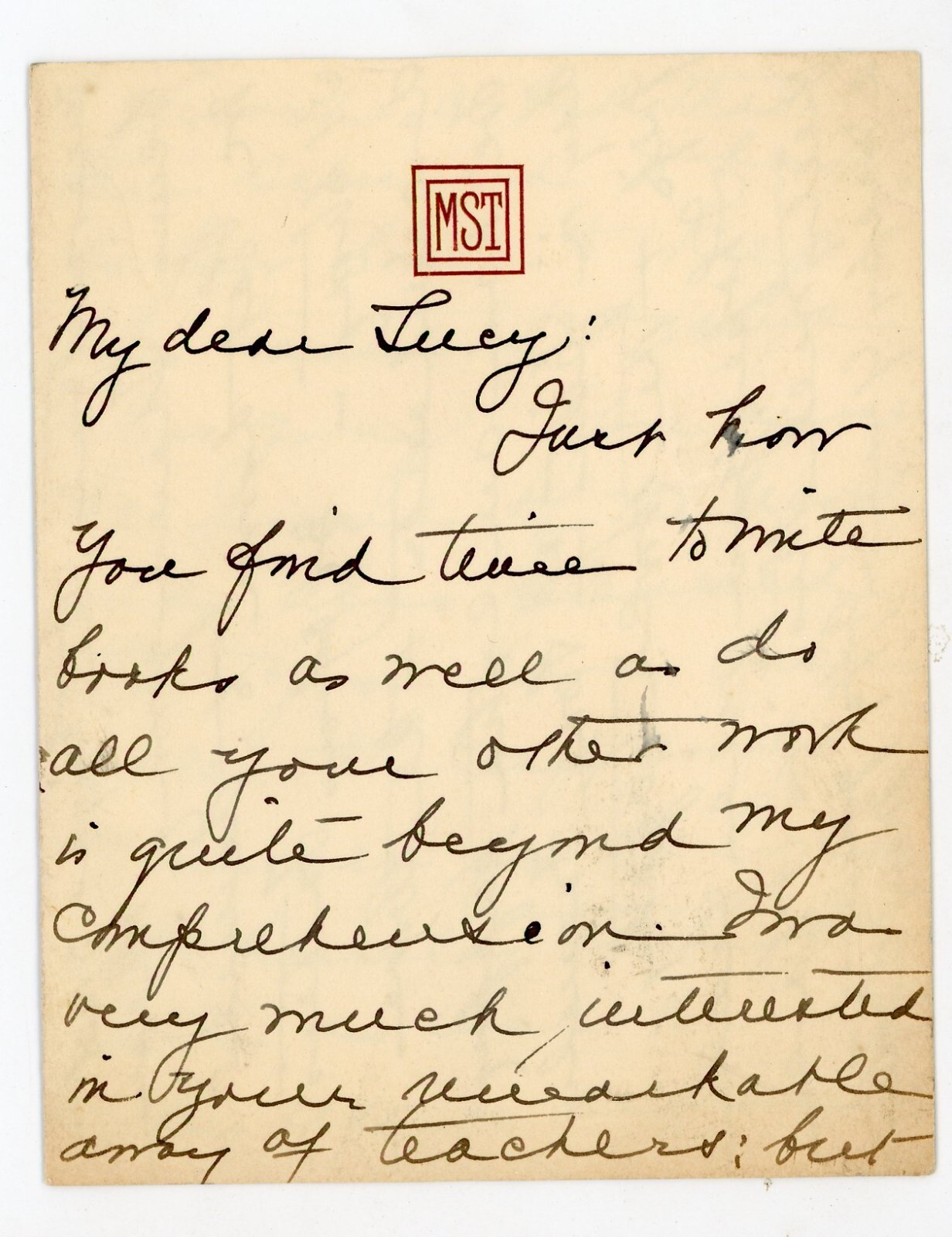 Antique Handwritten Letter 1920s – Mary T.S. Hays to Lucy, Heartfelt Reflections